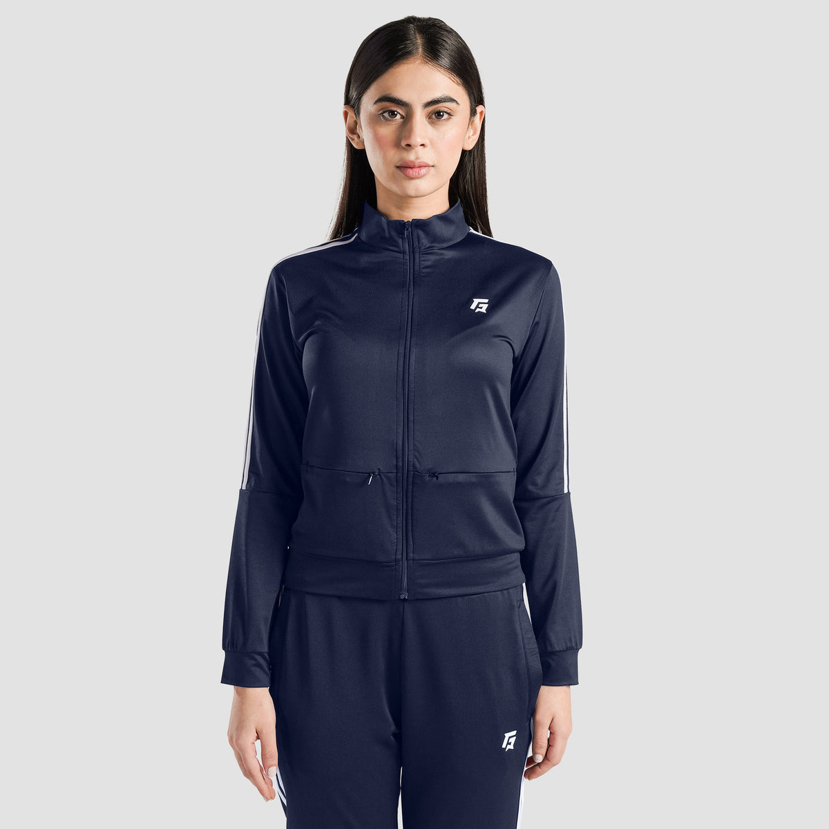 women track top zip gym jacket training outerwear back view Women Track Top Gymarmour Pakistan