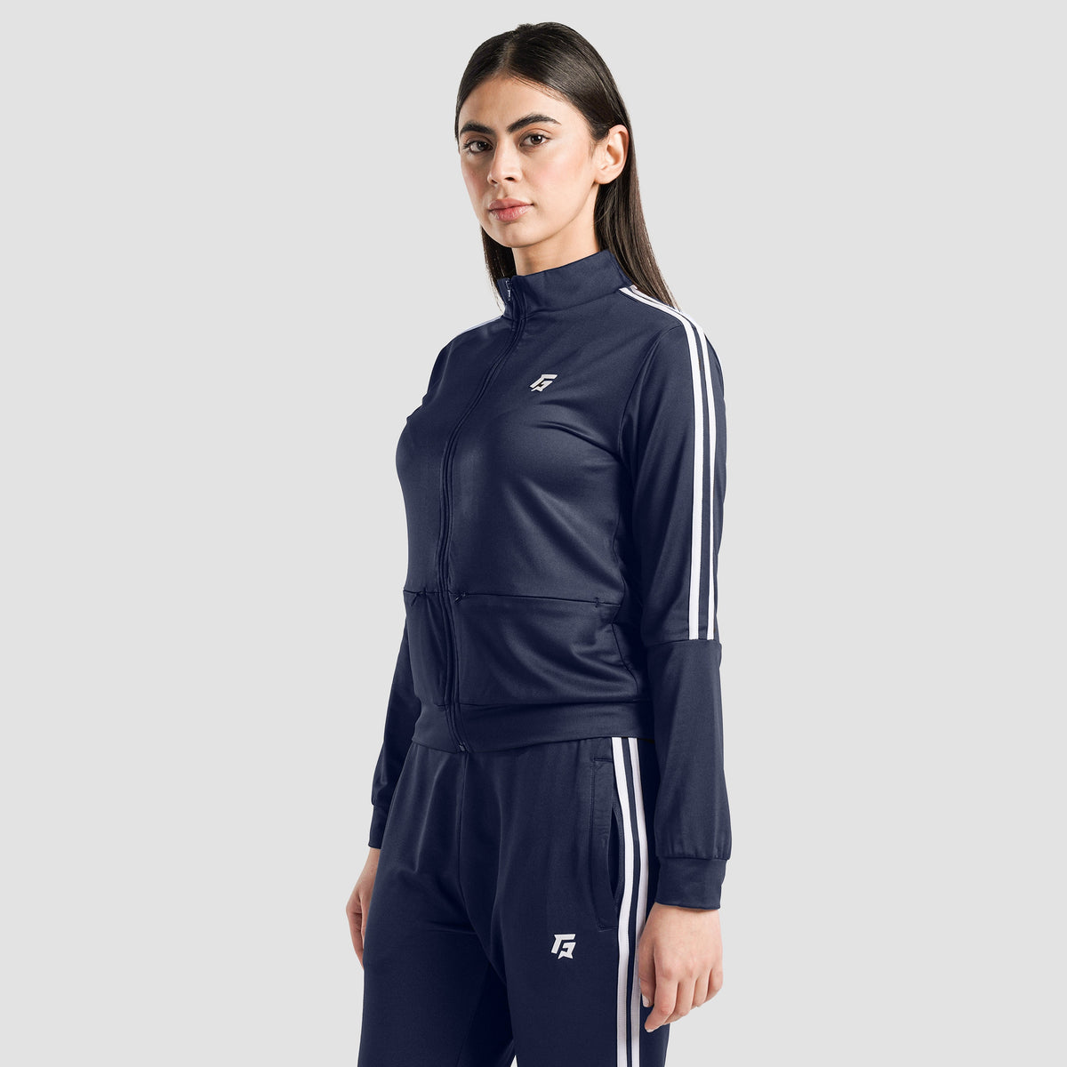 women track top zip gym jacket training outerwear front view Women Track Top Gymarmour Pakistan