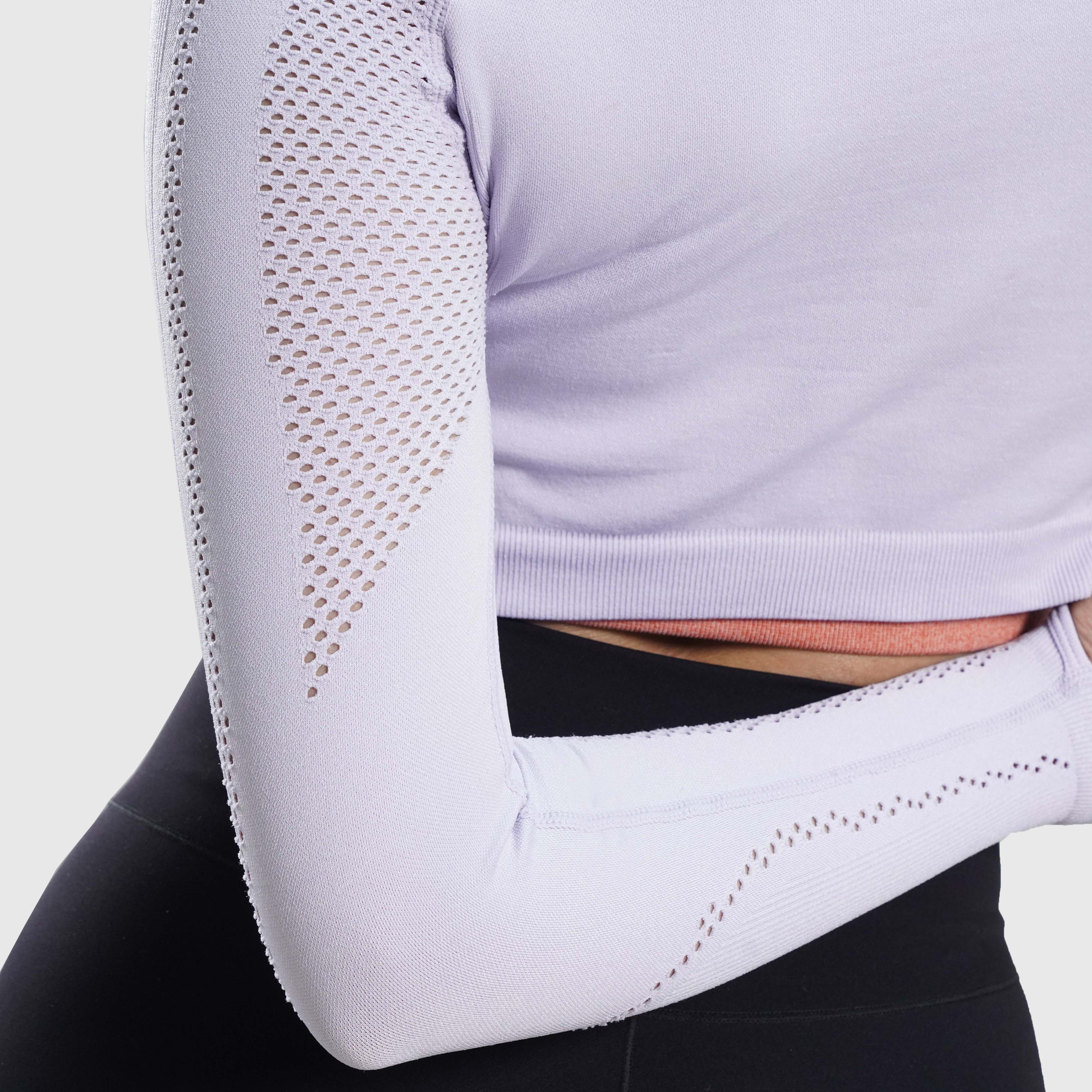 Snug Seamless Crop Top (Lavender)