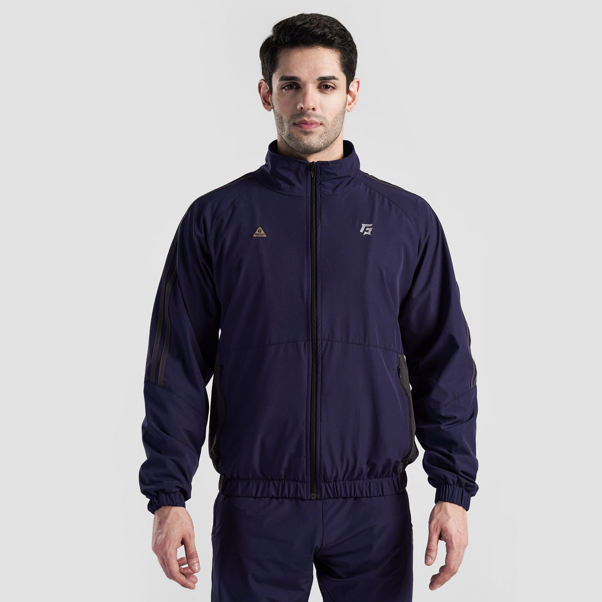 men track top zip gym jacket training outerwear front view Men Track Top Gym Armour Pakistan