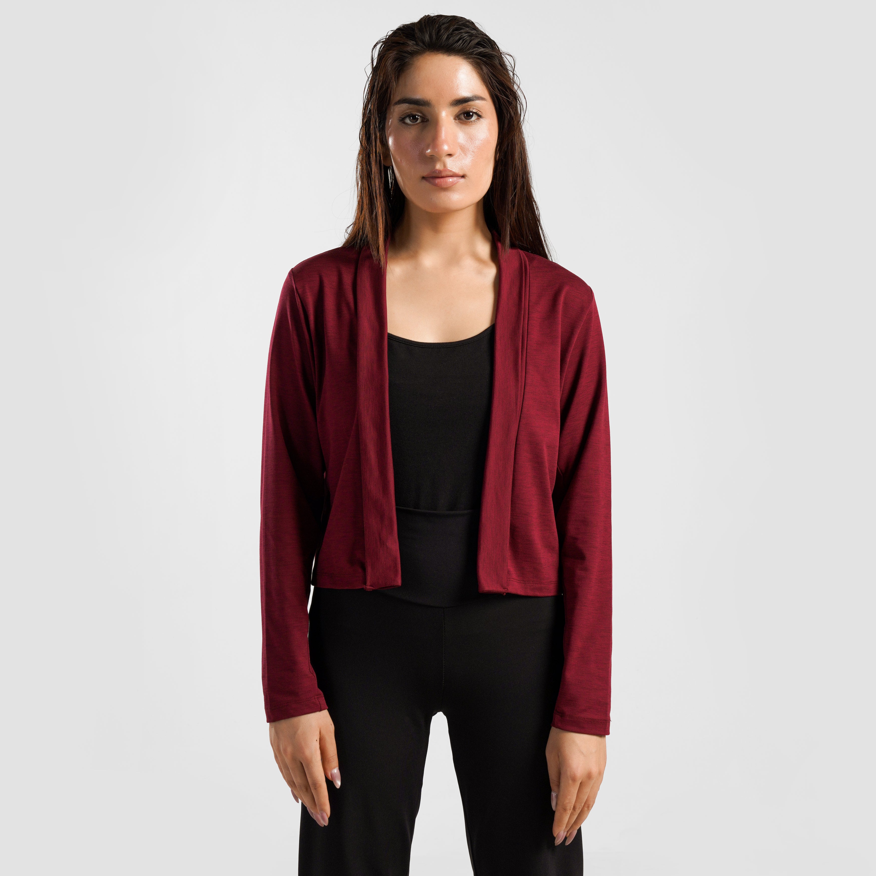Yoga Cardigan (Maroon)