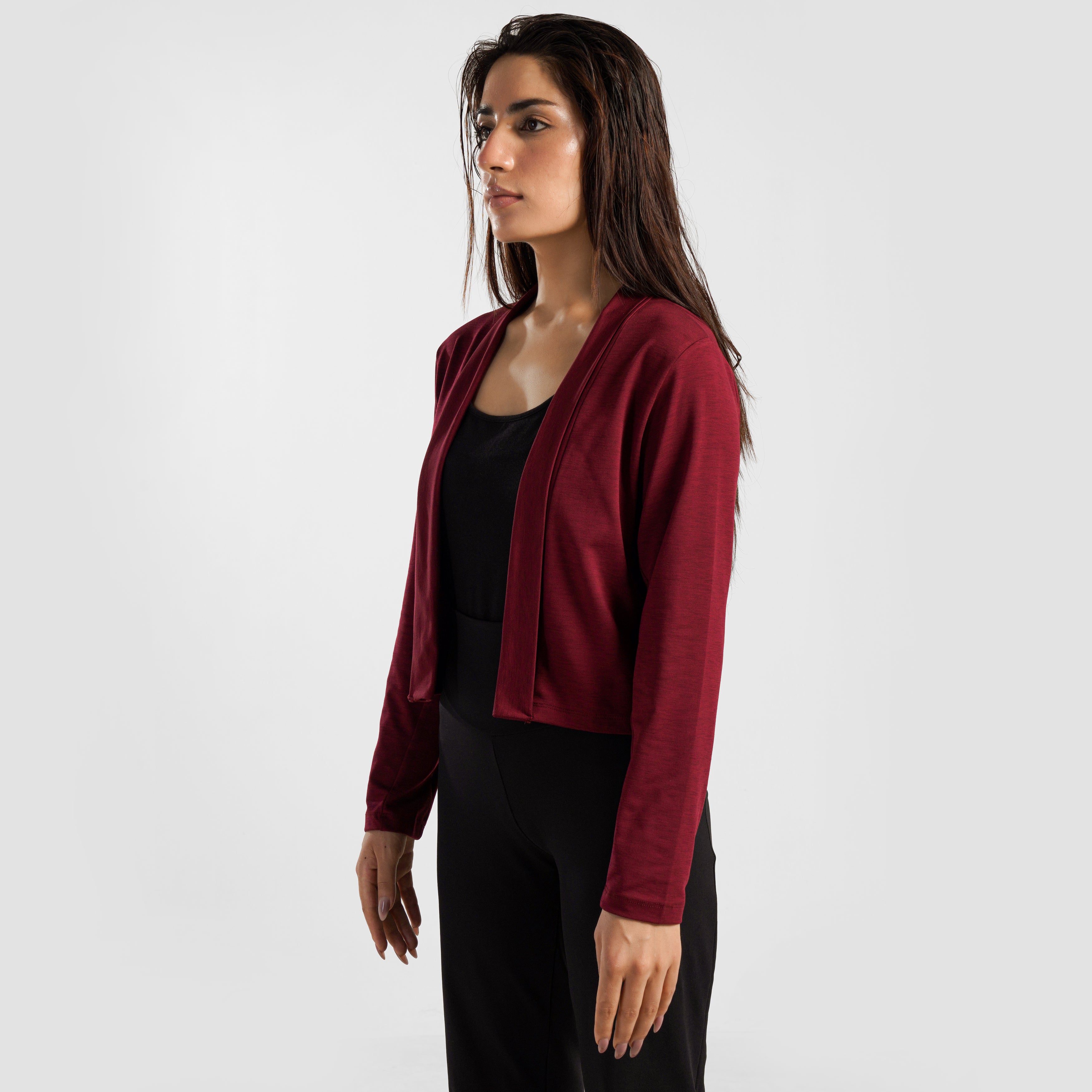 Yoga Cardigan (Maroon)