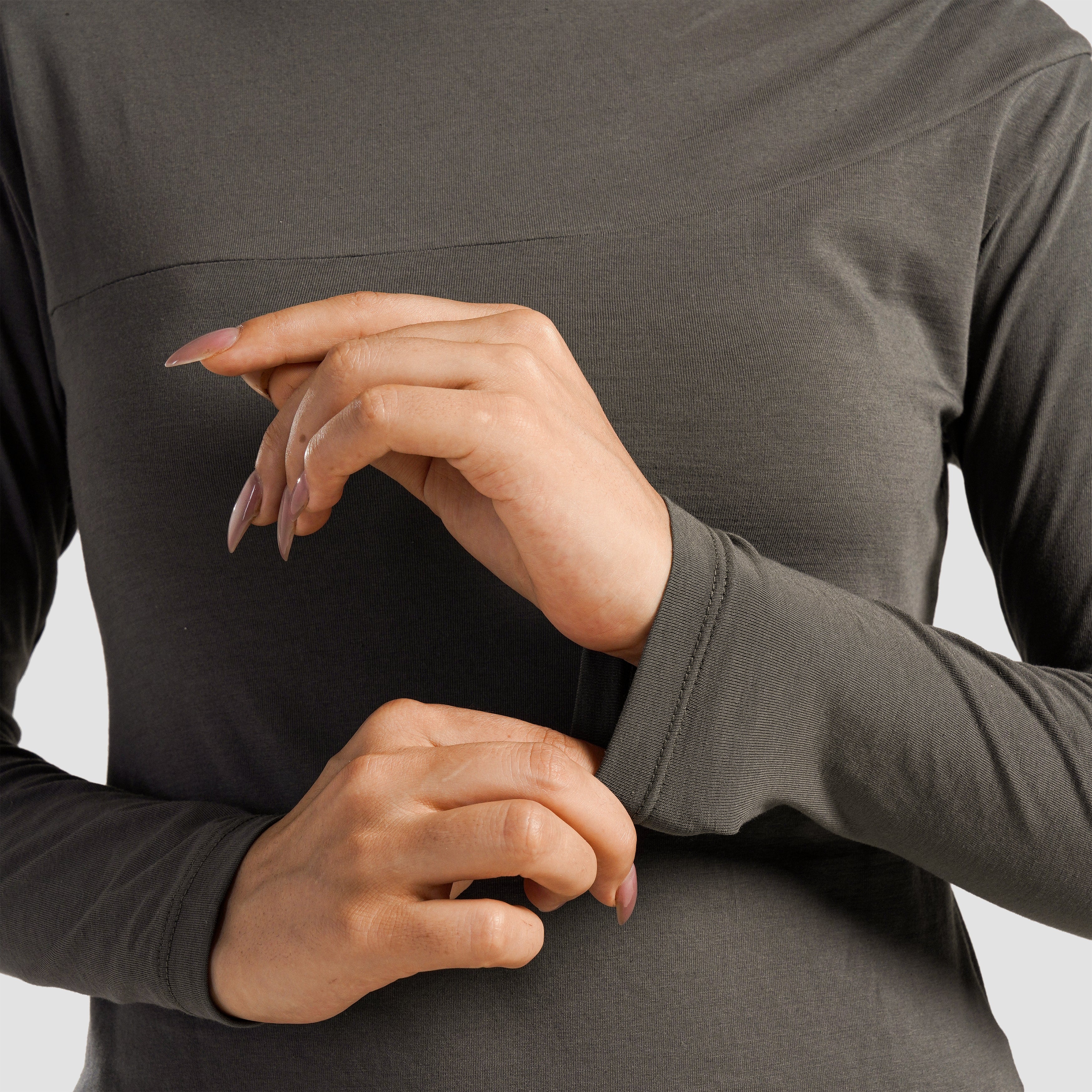 Asymmetrical Yoga Top (Dull Grey)