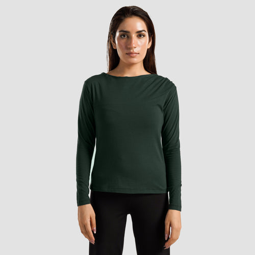 Asymmetrical Yoga Top (Green)