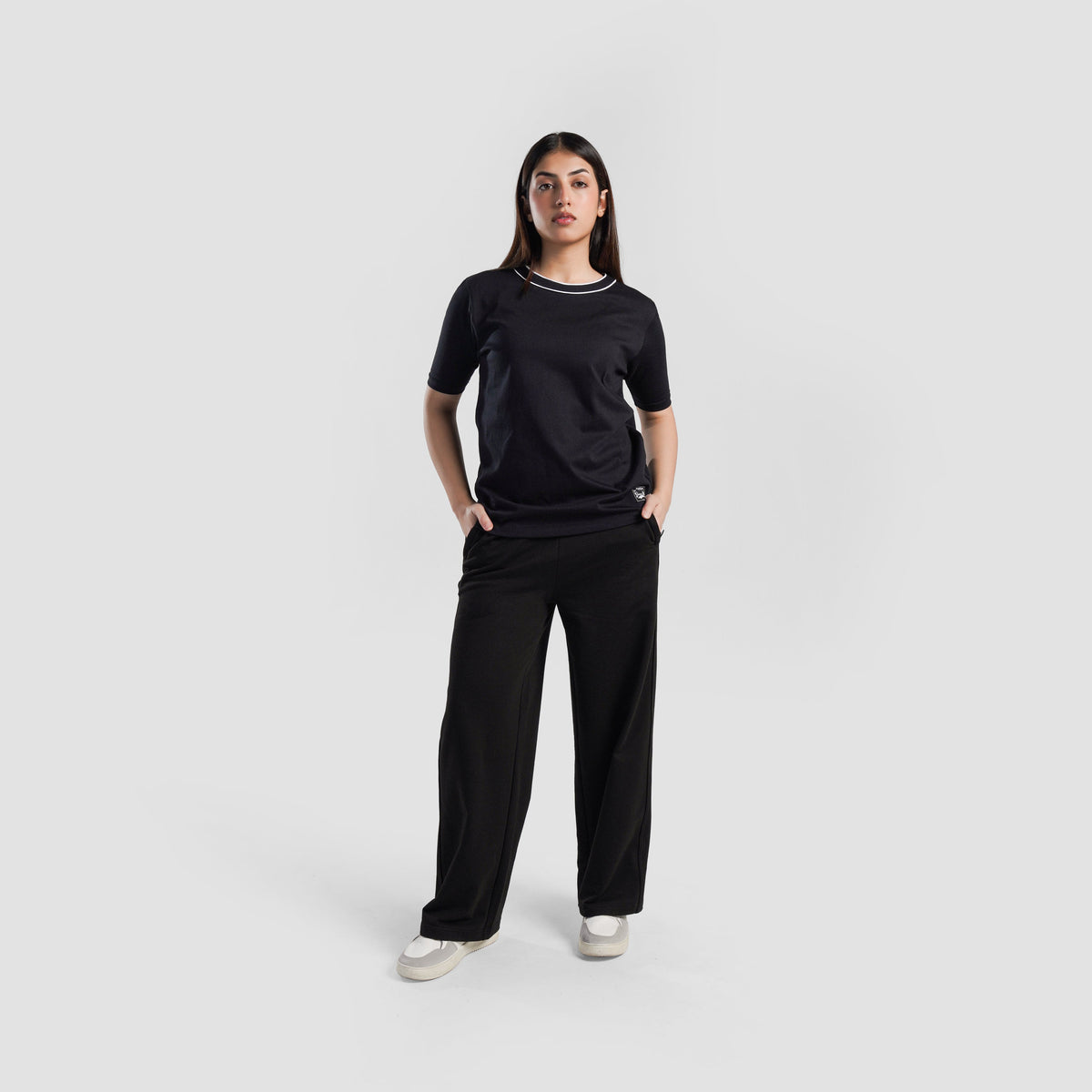 women gym t-shirt sportswear breathable workout tee lifestyle view Women T-Shirt GymArmour Pakistan