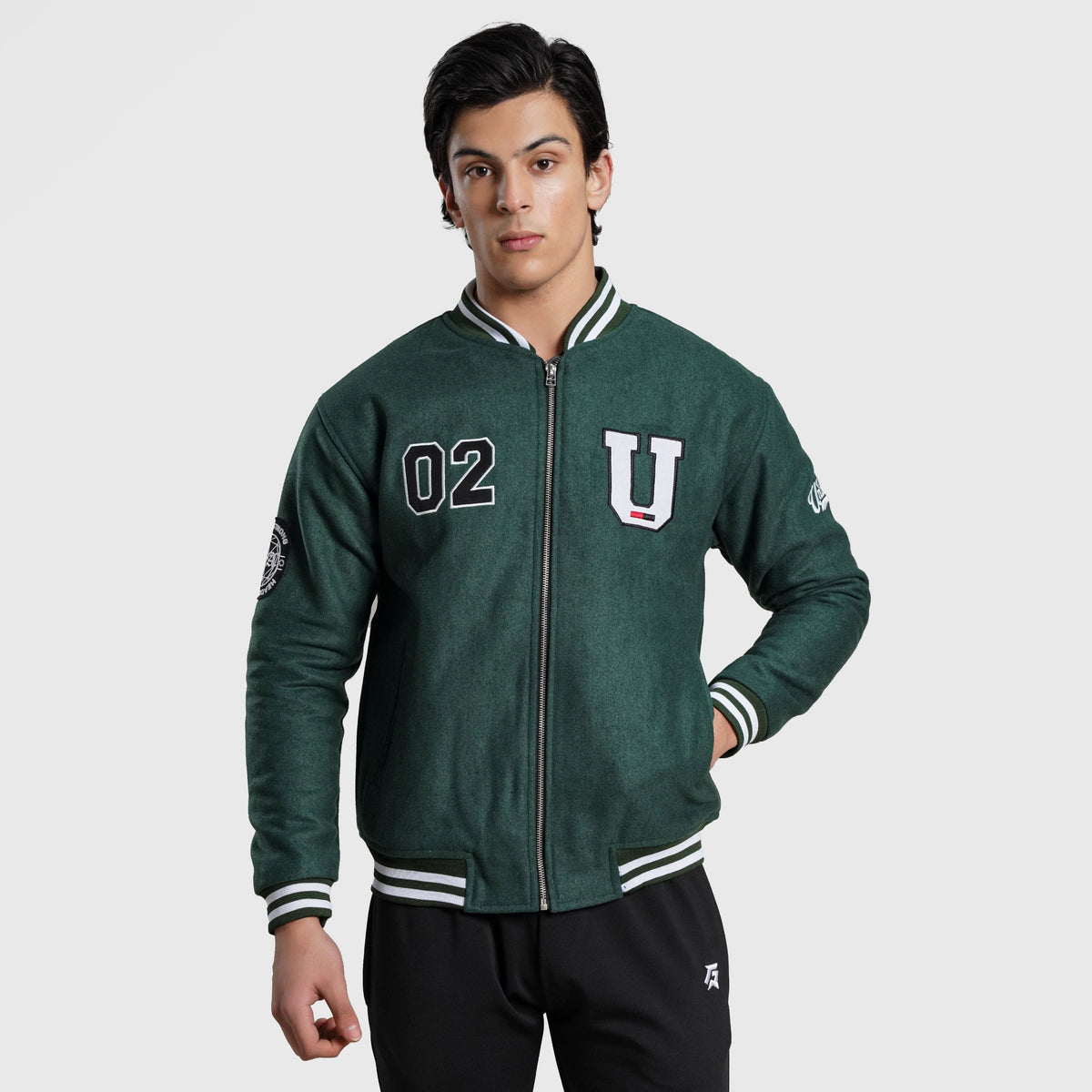 men track top zip gym jacket training outerwear front view Men Track Top GymArmour Pakistan