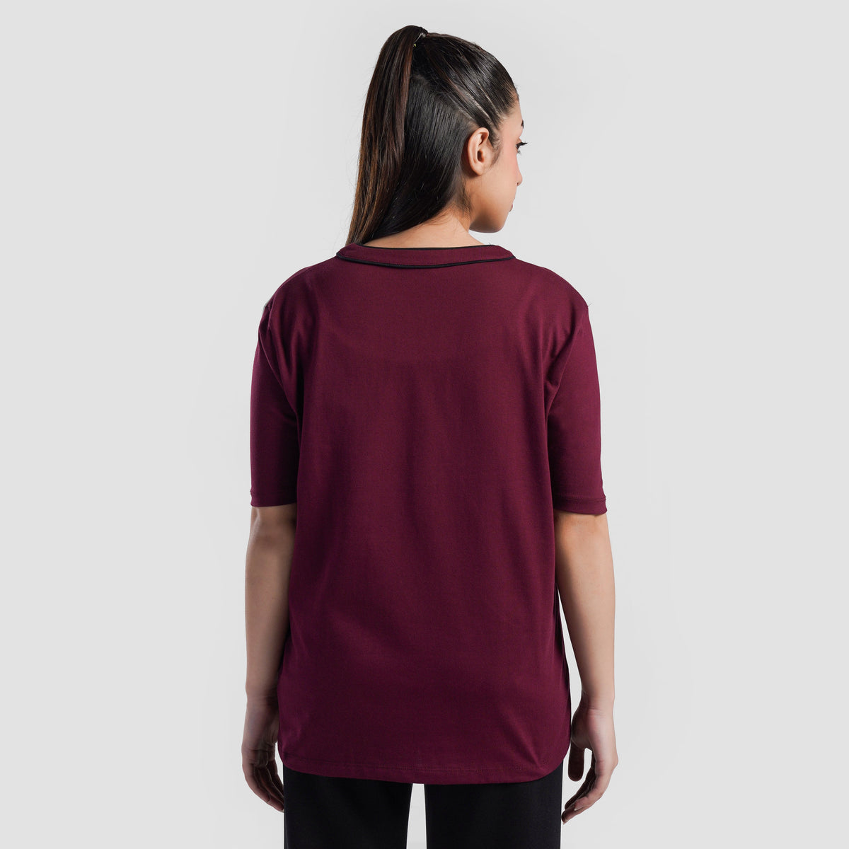 women gym t-shirt sportswear breathable workout tee back view Women T-Shirt GymArmour Pakistan