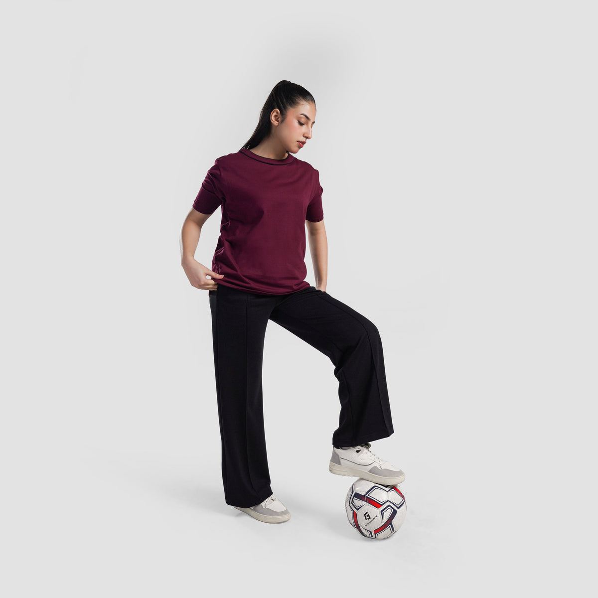 women gym t-shirt sportswear breathable workout tee lifestyle view Women T-Shirt Gymarmour Pakistan