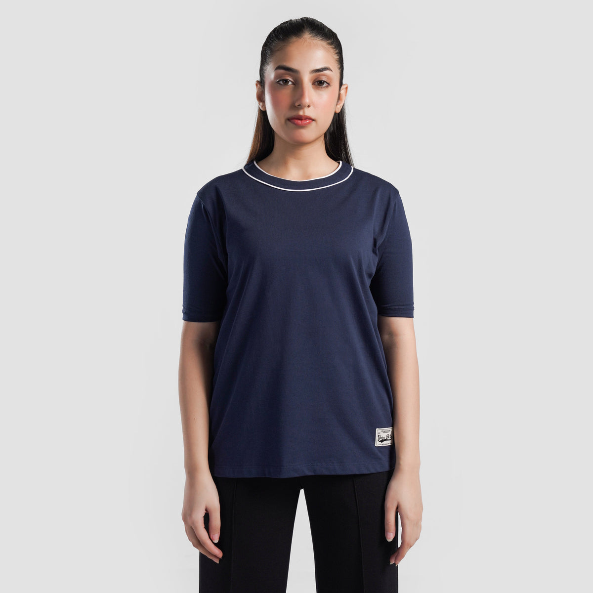 women gym t-shirt sportswear breathable workout tee front view Women T-Shirt Gymarmour Pakistan