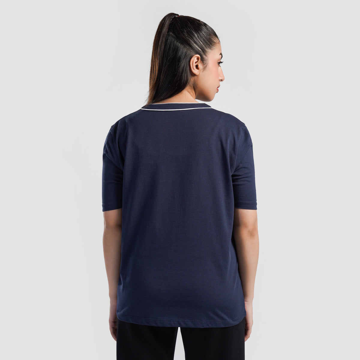 women gym t-shirt sportswear breathable workout tee back view Women T-Shirt GymArmour Pakistan