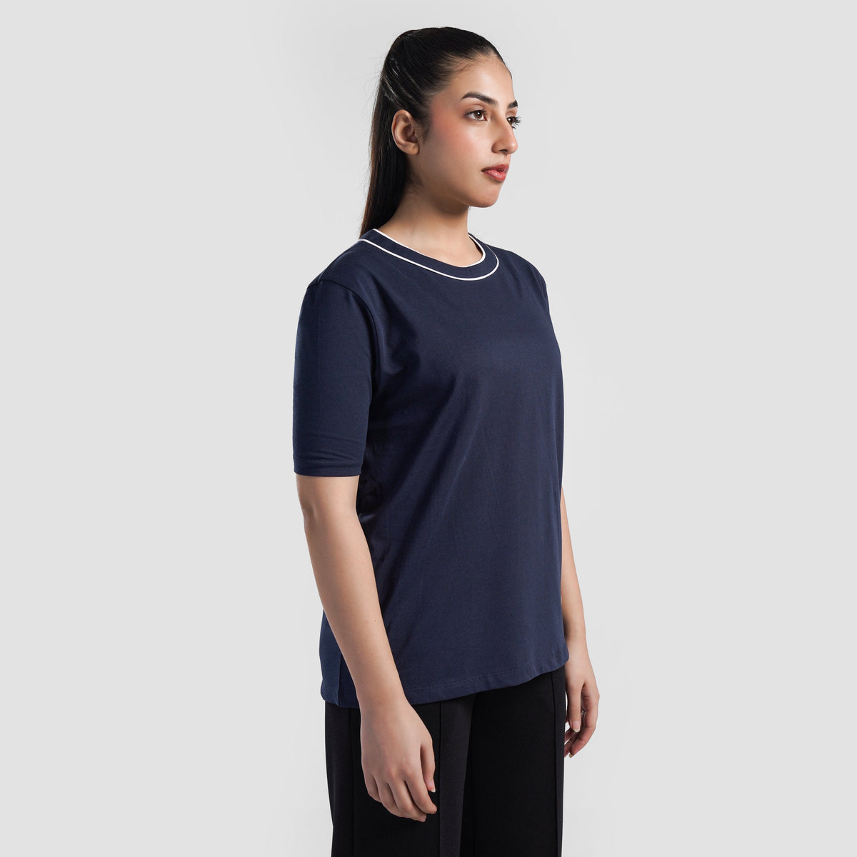 women gym t-shirt sportswear breathable workout tee side view Women T-Shirt Gymarmour Pakistan