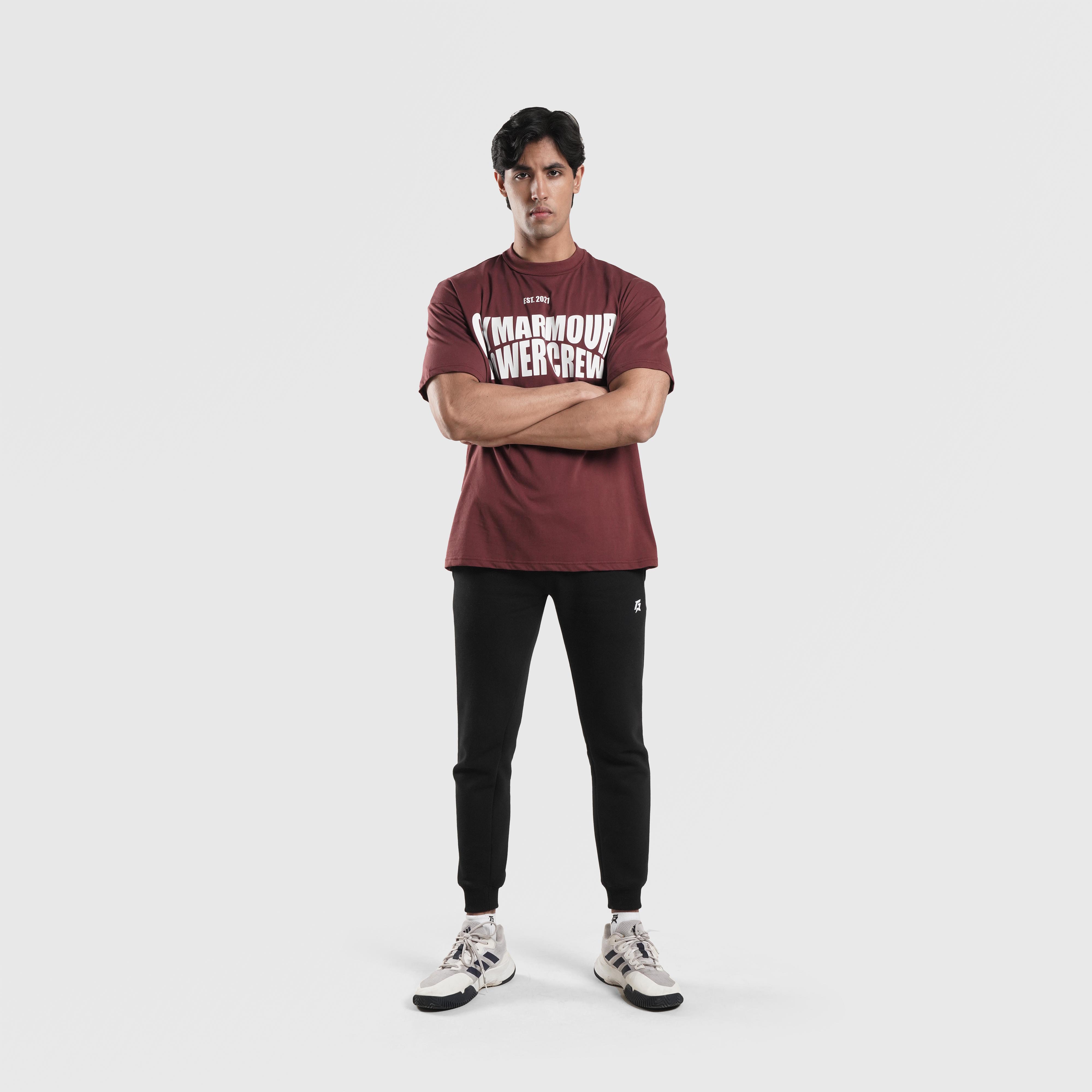 Power Crew Tee (Maroon)