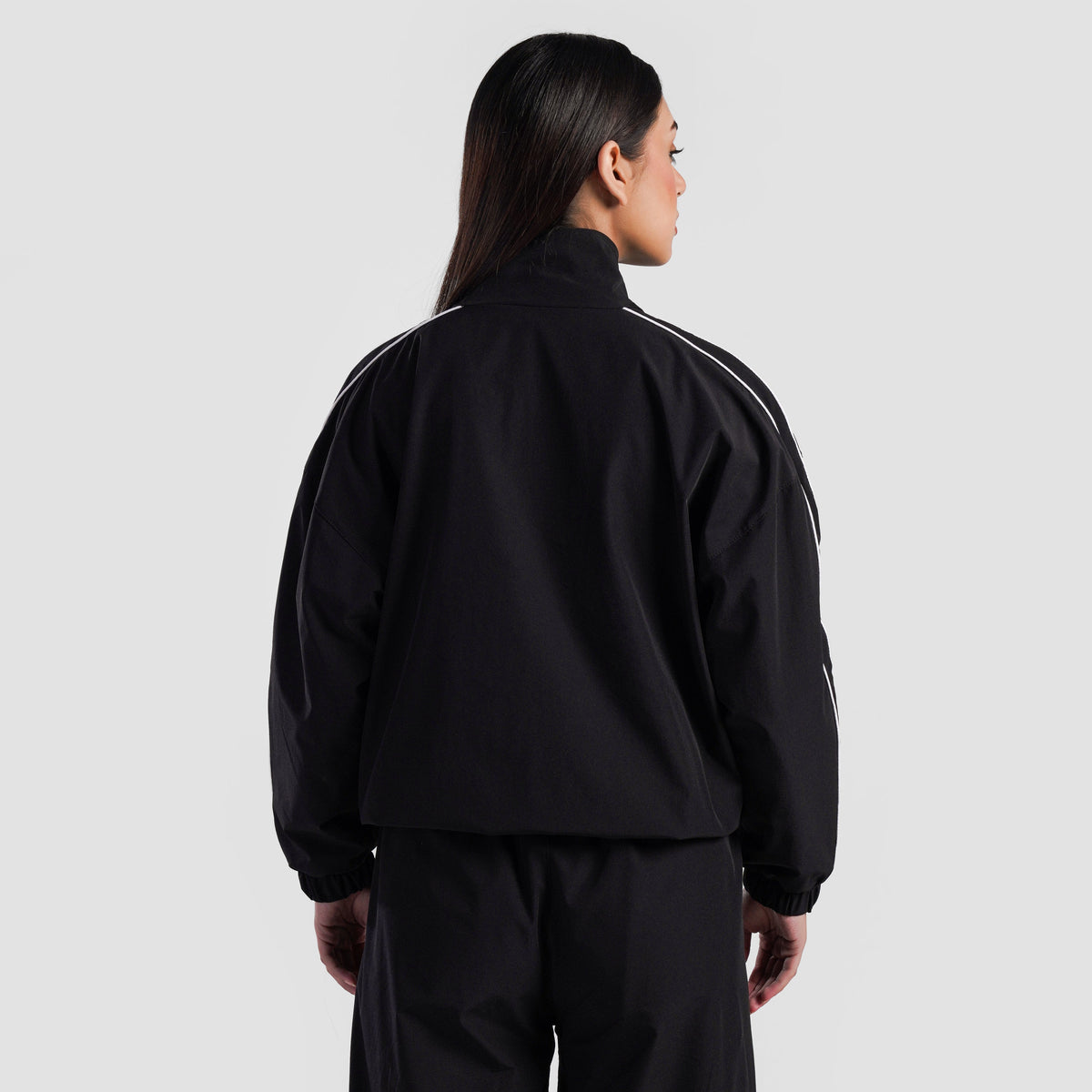 women track top zip gym jacket training outerwear back view Women Track Top GymArmour Pakistan