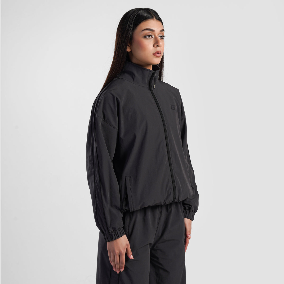 women track top zip gym jacket training outerwear back view Women Track Top GymArmour Pakistan