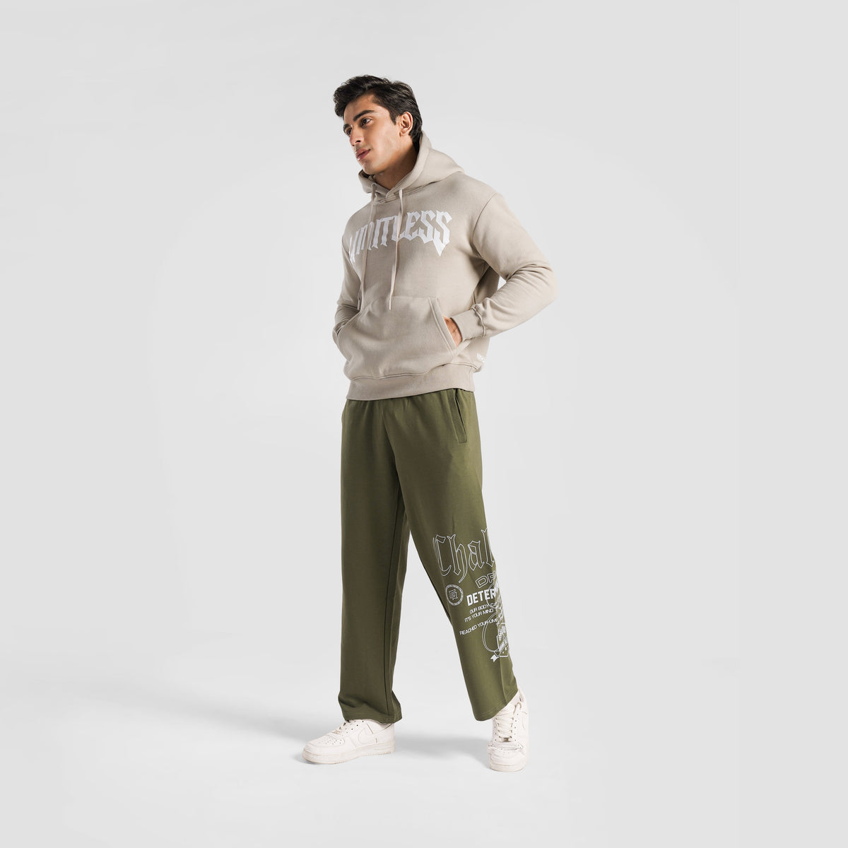 Full-length view of Olive Spectraflex Trousers for men