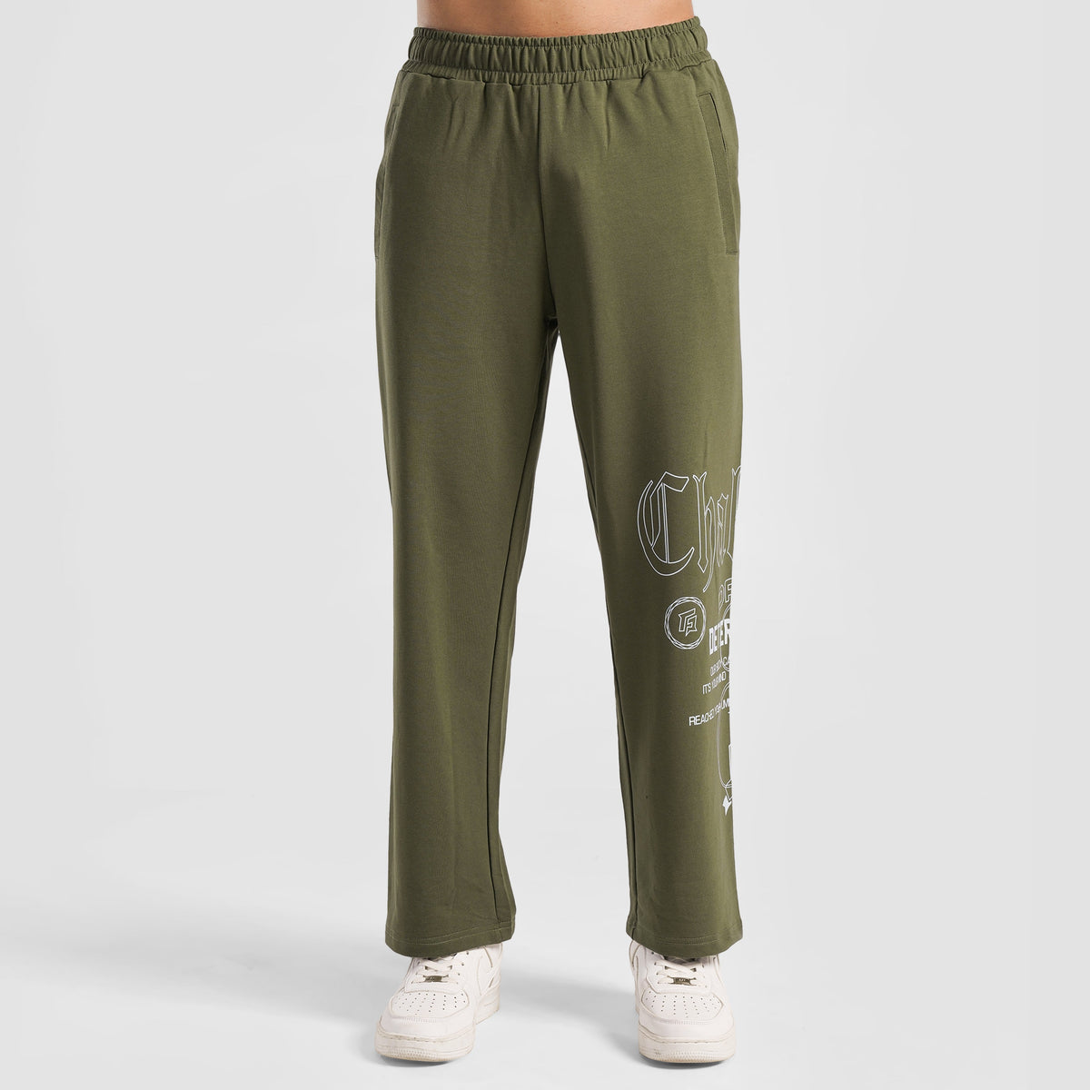 Back view of Olive Spectraflex Trousers for men