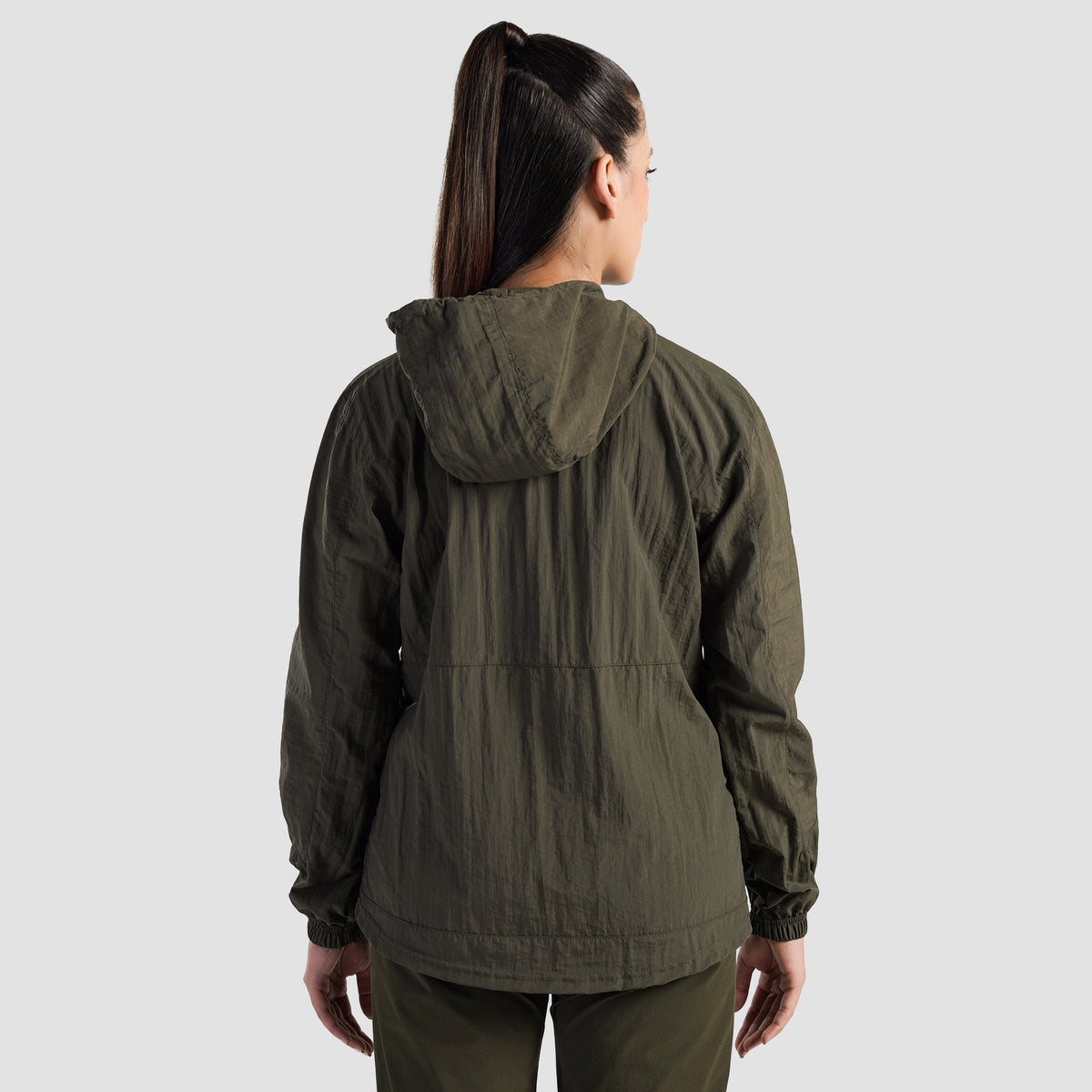 women track top zip gym jacket training outerwear back view Women Track Top Gymarmour Pakistan