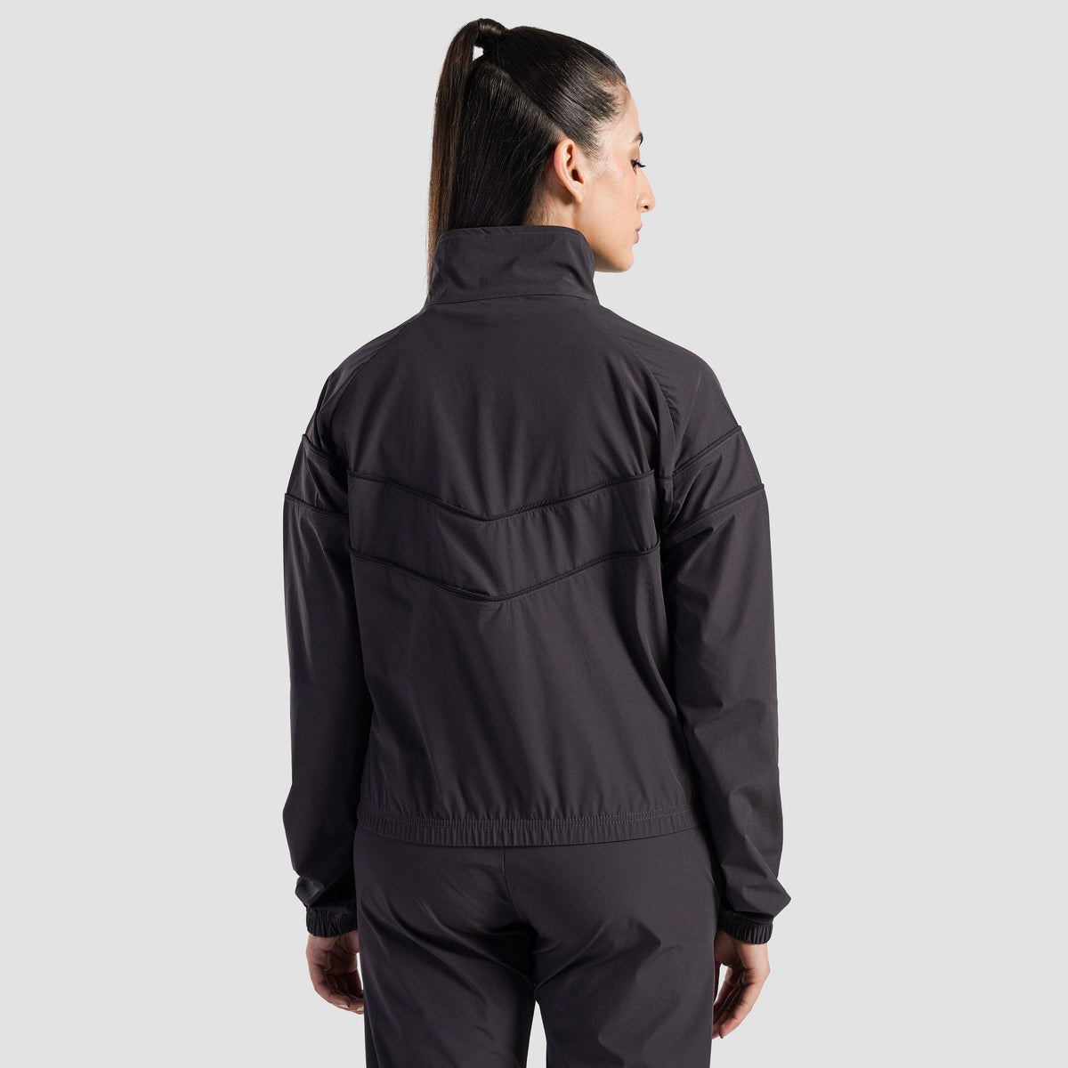 women track top zip gym jacket training outerwear back view Women Track Top Gym Armour Pakistan
