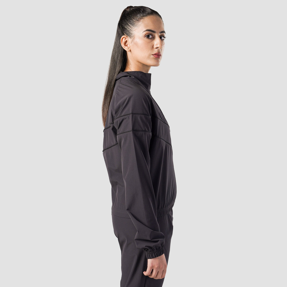 women track top zip gym jacket training outerwear side view Women Track Top Gym Armour Pakistan