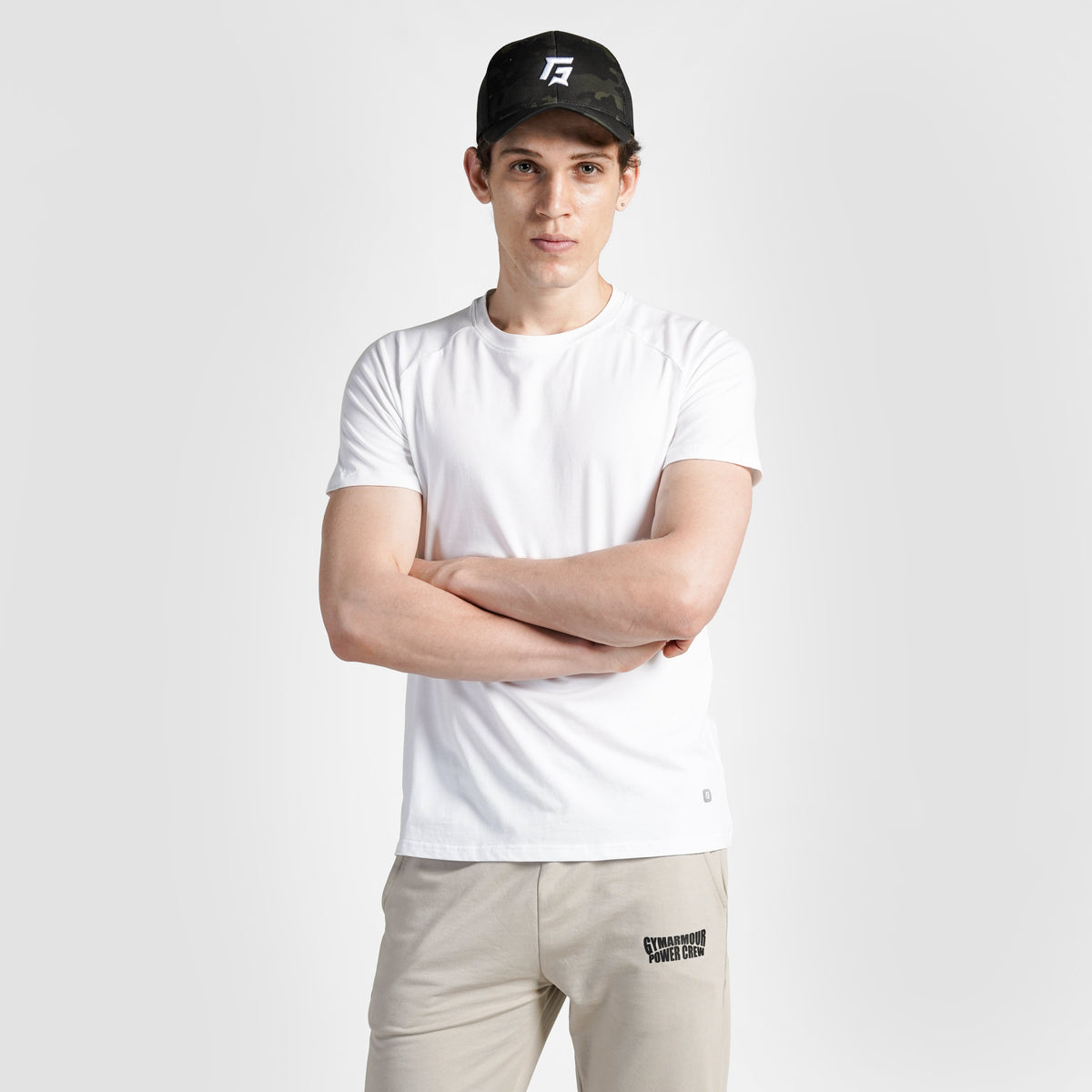 men gym t-shirt sportswear breathable workout tee front view Men T-Shirt Gymarmour Pakistan