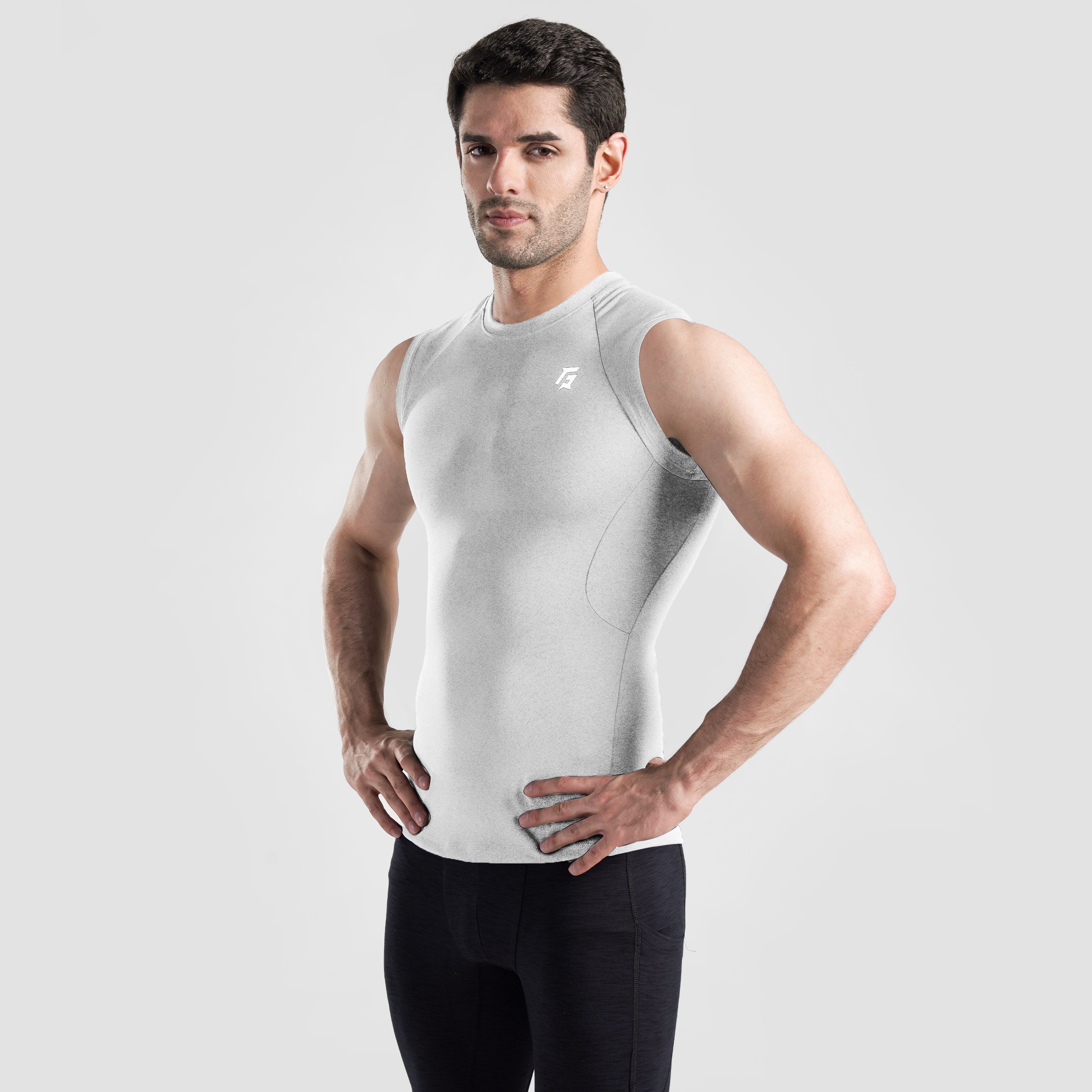 GA Compression Sleeveless 2.0 (Silver Grey)