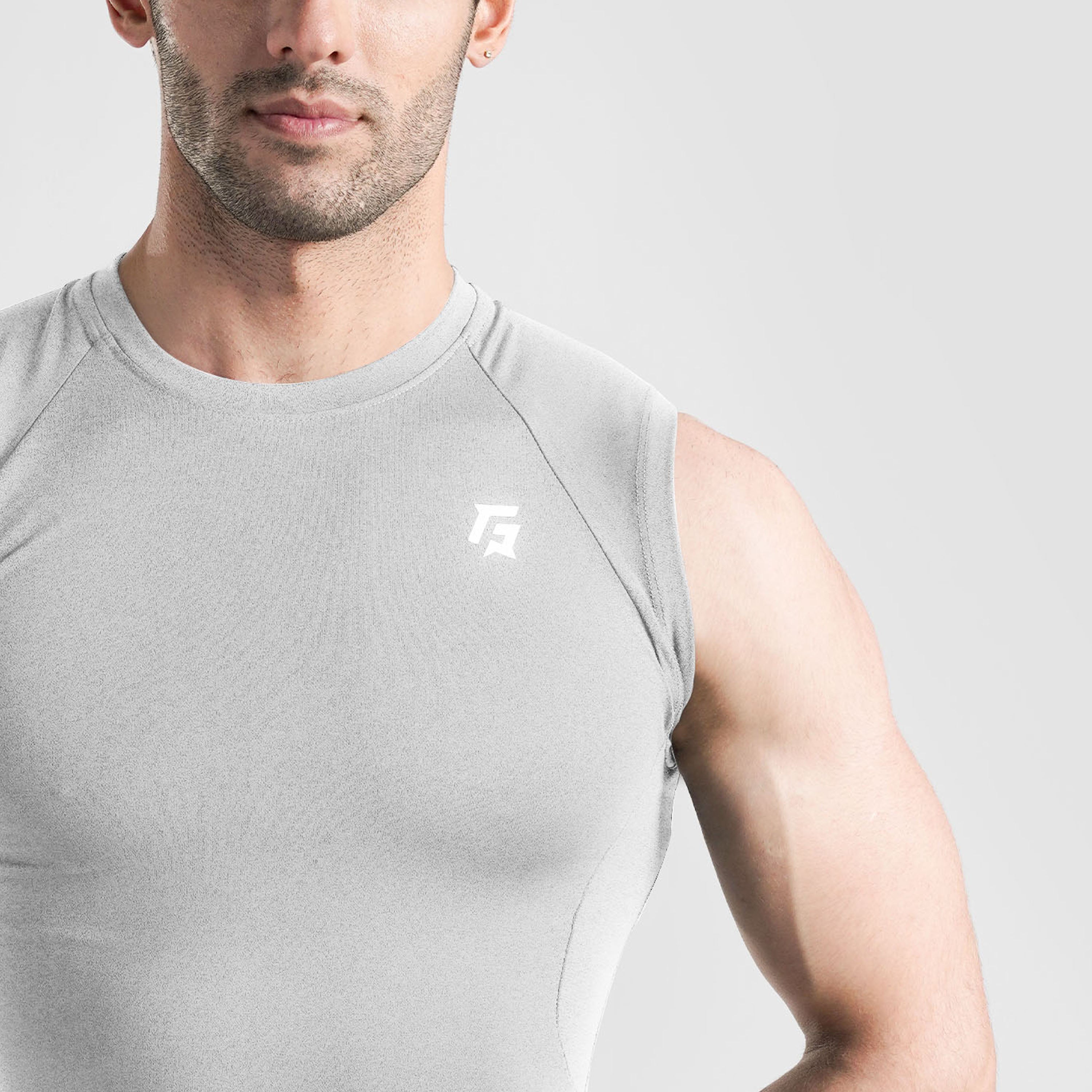 GA Compression Sleeveless 2.0 (Silver Grey)