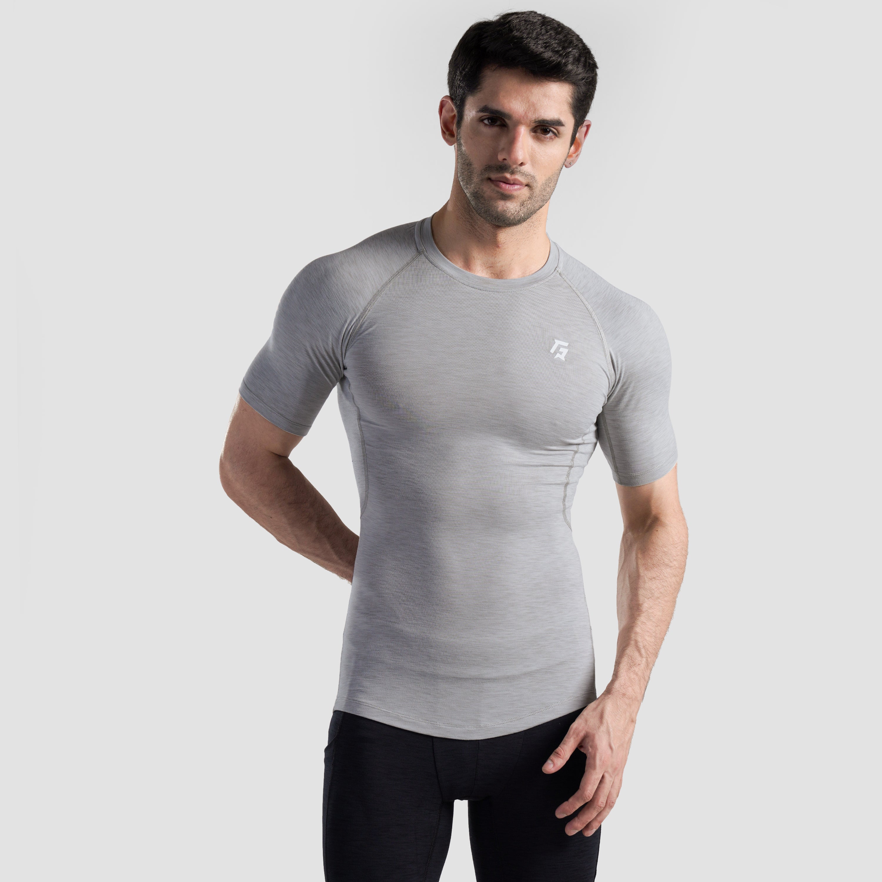 GA Compression Short Sleeves (Sliver Grey)