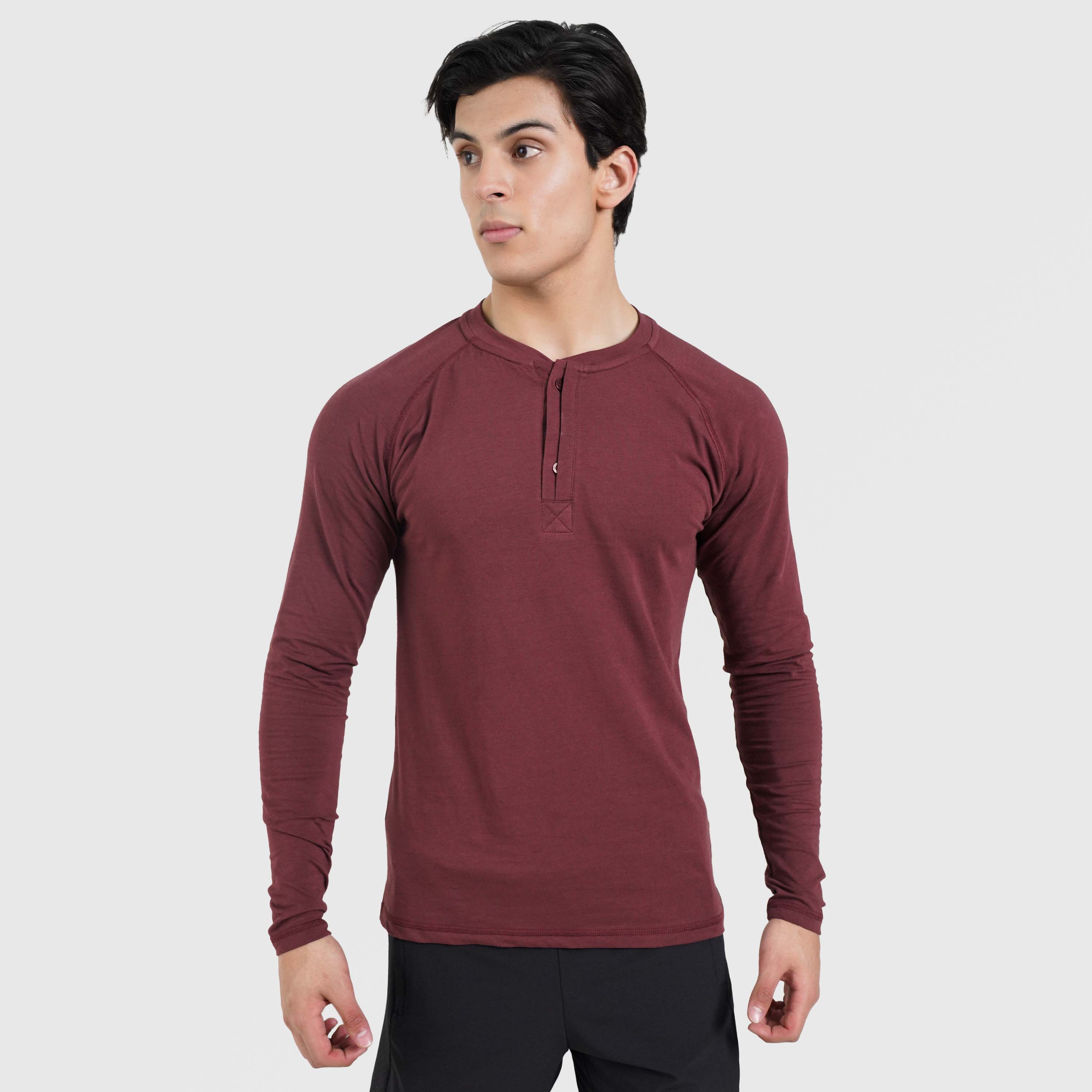 M024 Long Sleeves Tee (Maroon)