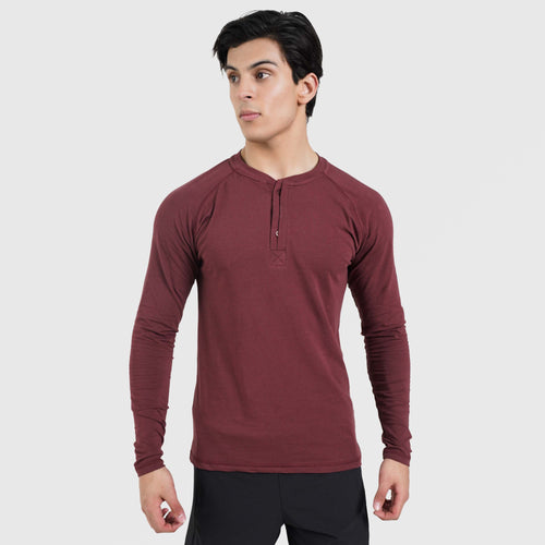 M024 Long Sleeves Tee (Maroon)
