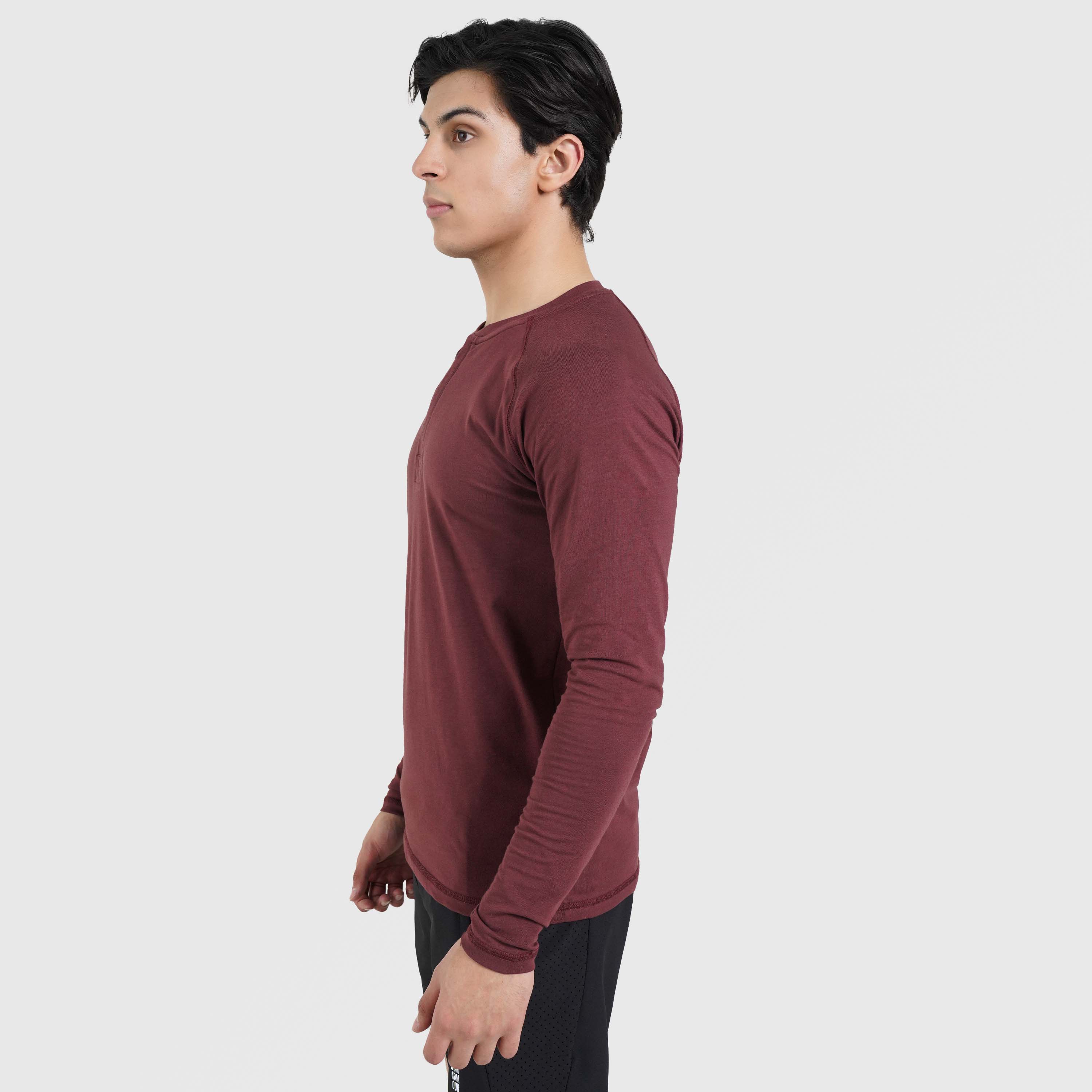 M024 Long Sleeves Tee (Maroon)