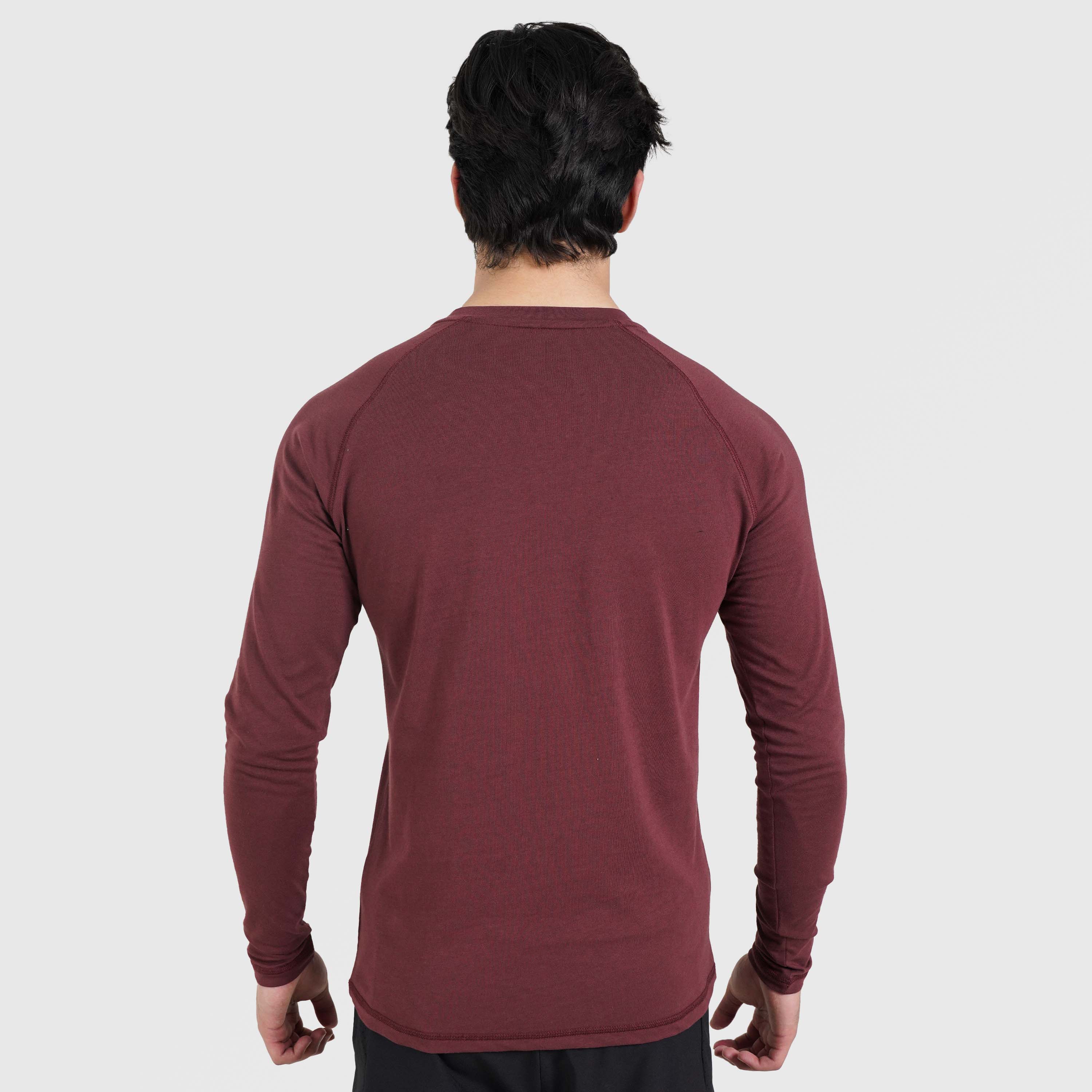 M024 Long Sleeves Tee (Maroon)