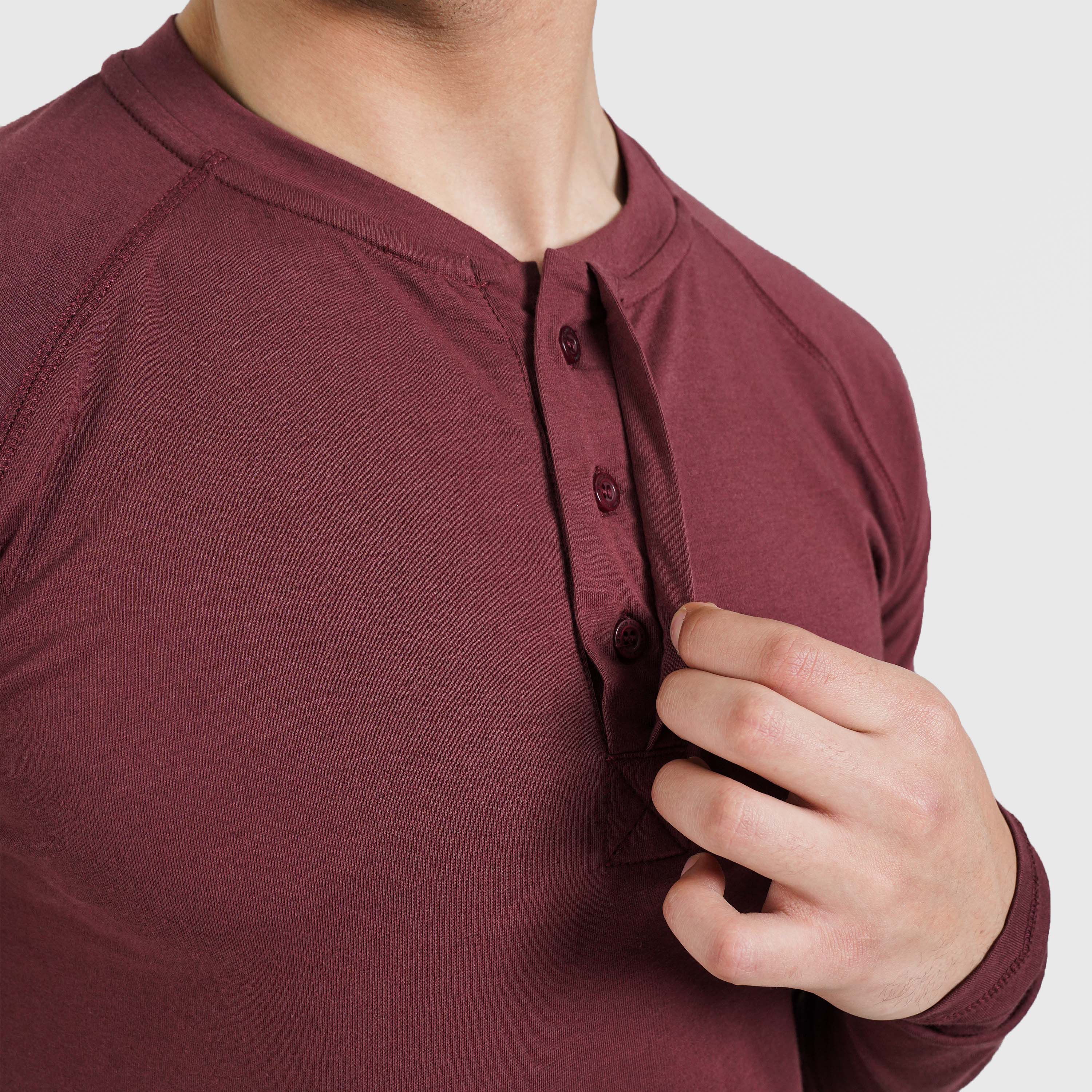 M024 Long Sleeves Tee (Maroon)