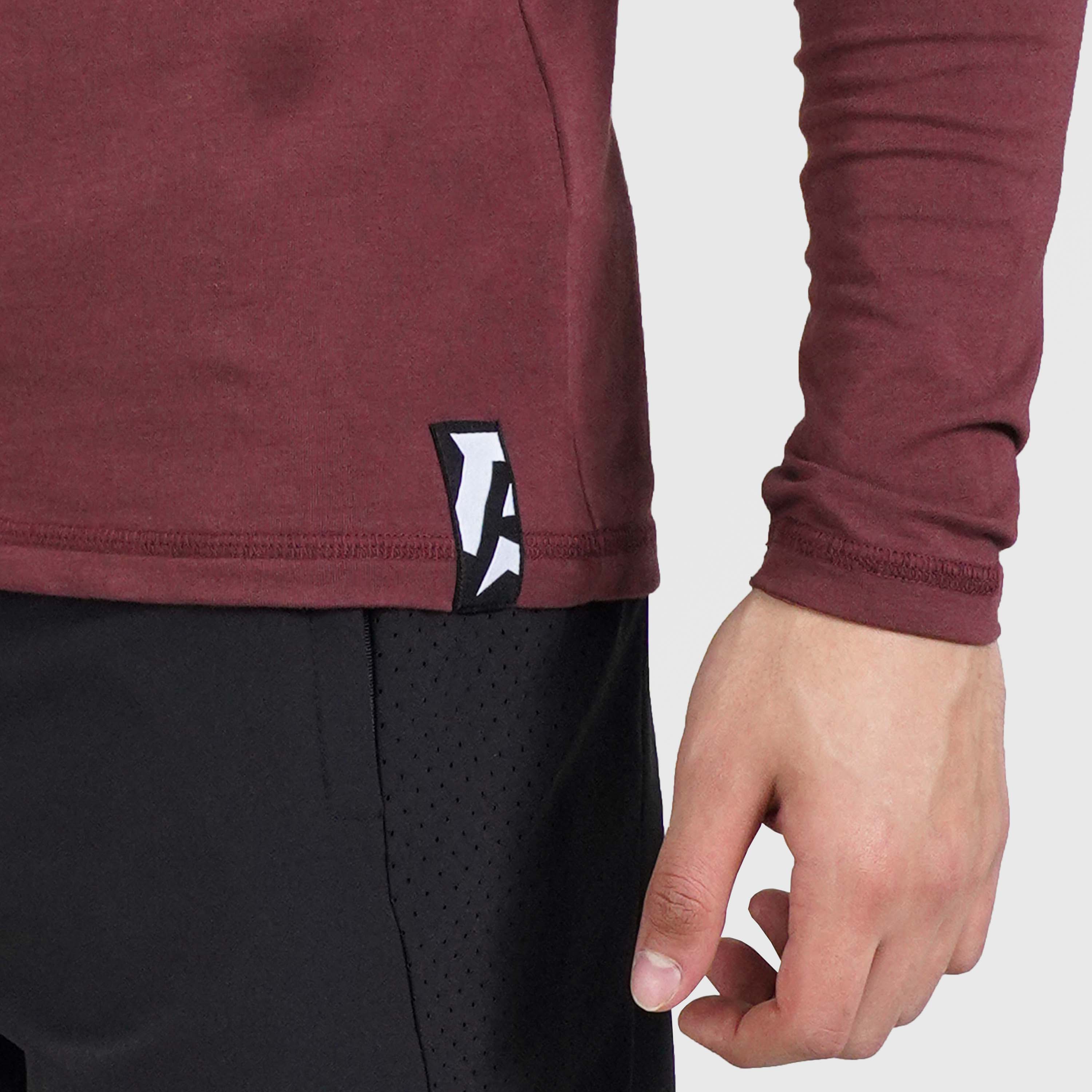 M024 Long Sleeves Tee (Maroon)