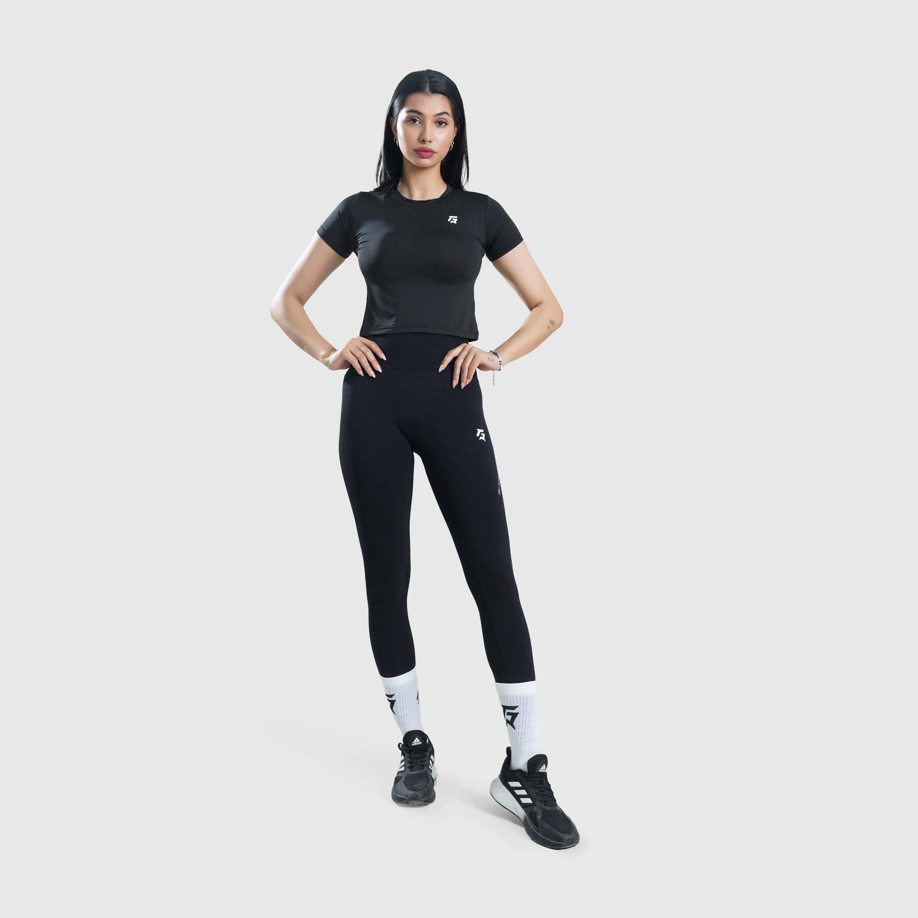 W024 Cropped Tee (Black)