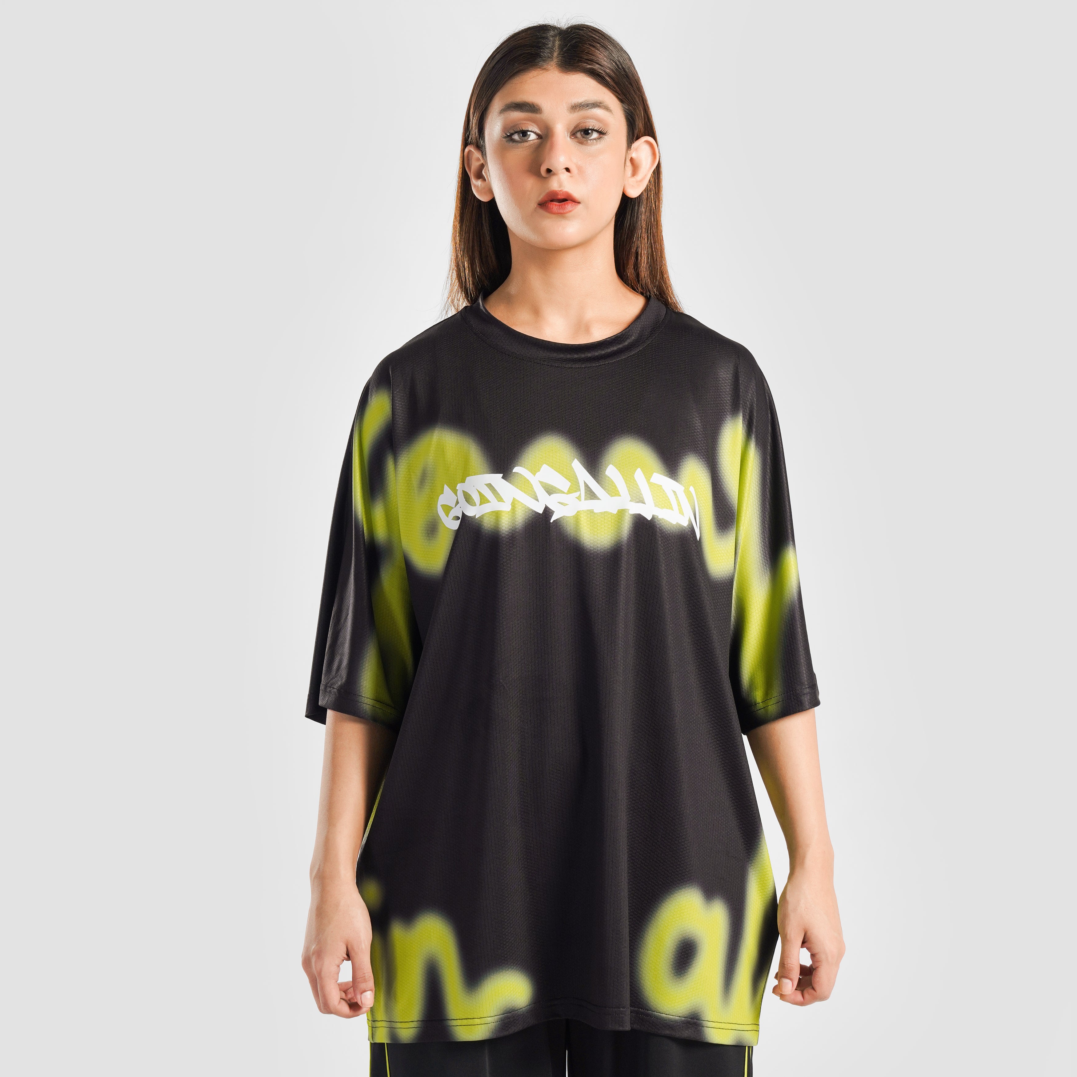 Overspray T-Shirt (Black with Neon Green)