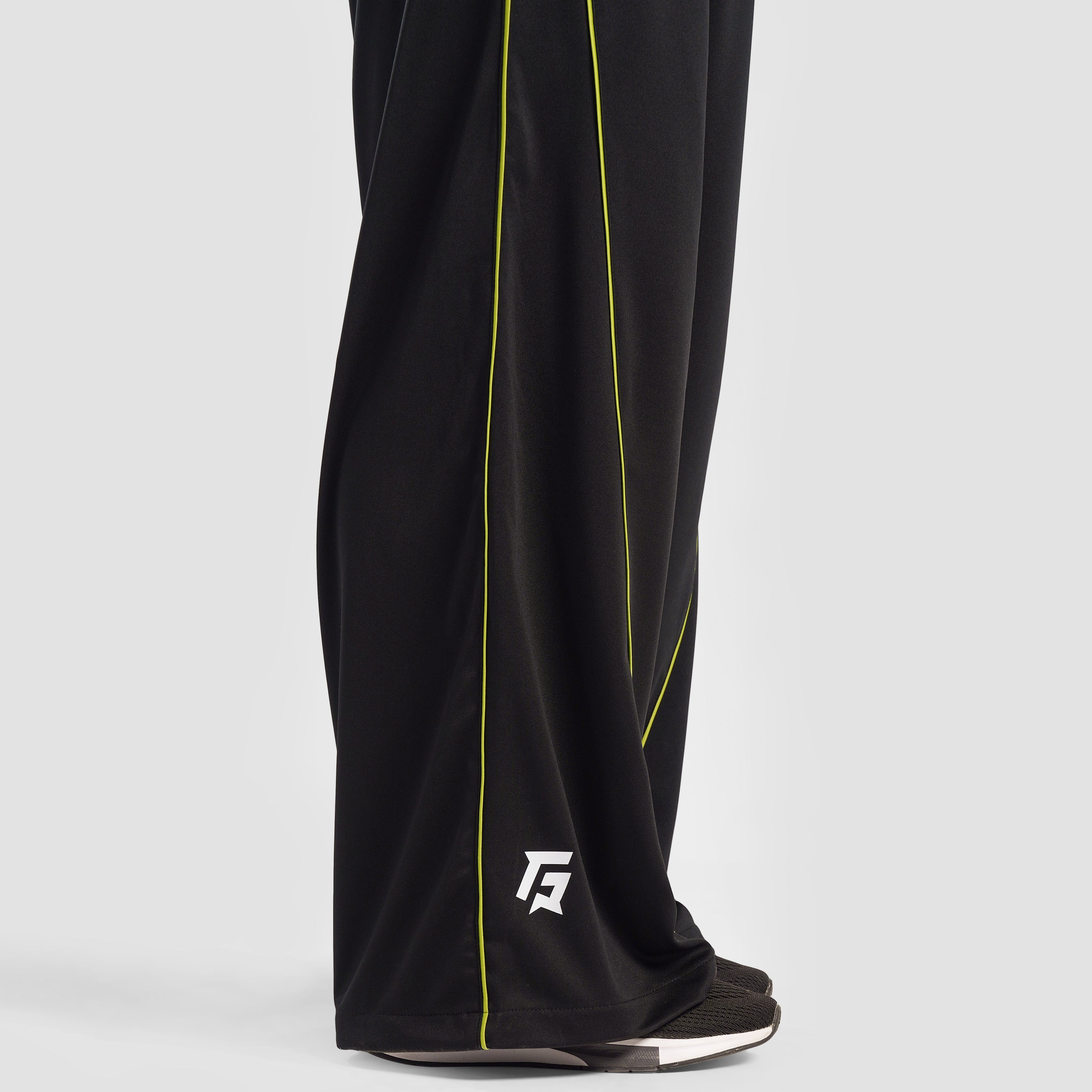 FlowLine Trousers (Black with Neon Green)