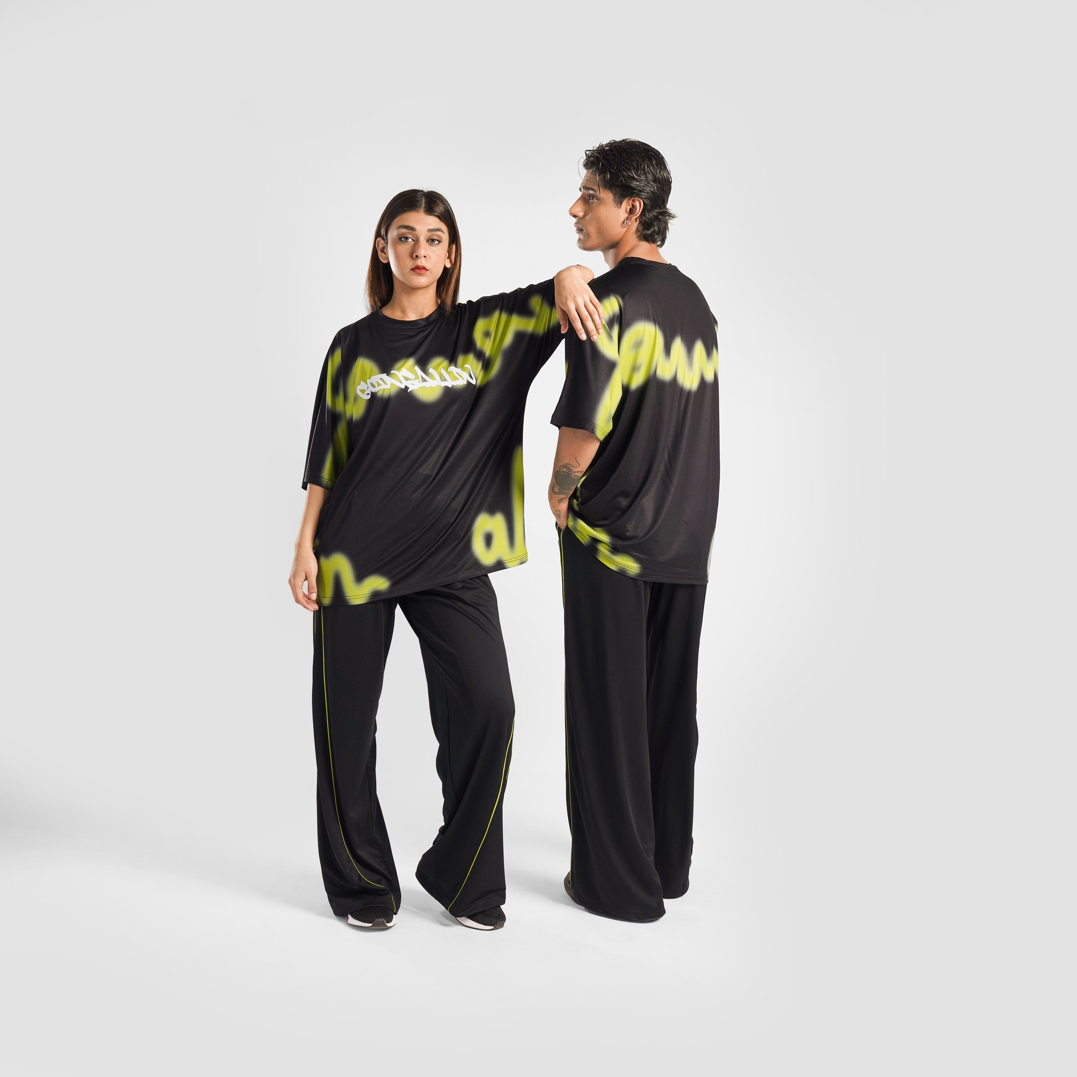 Overspray T-Shirt (Black with Neon Green)