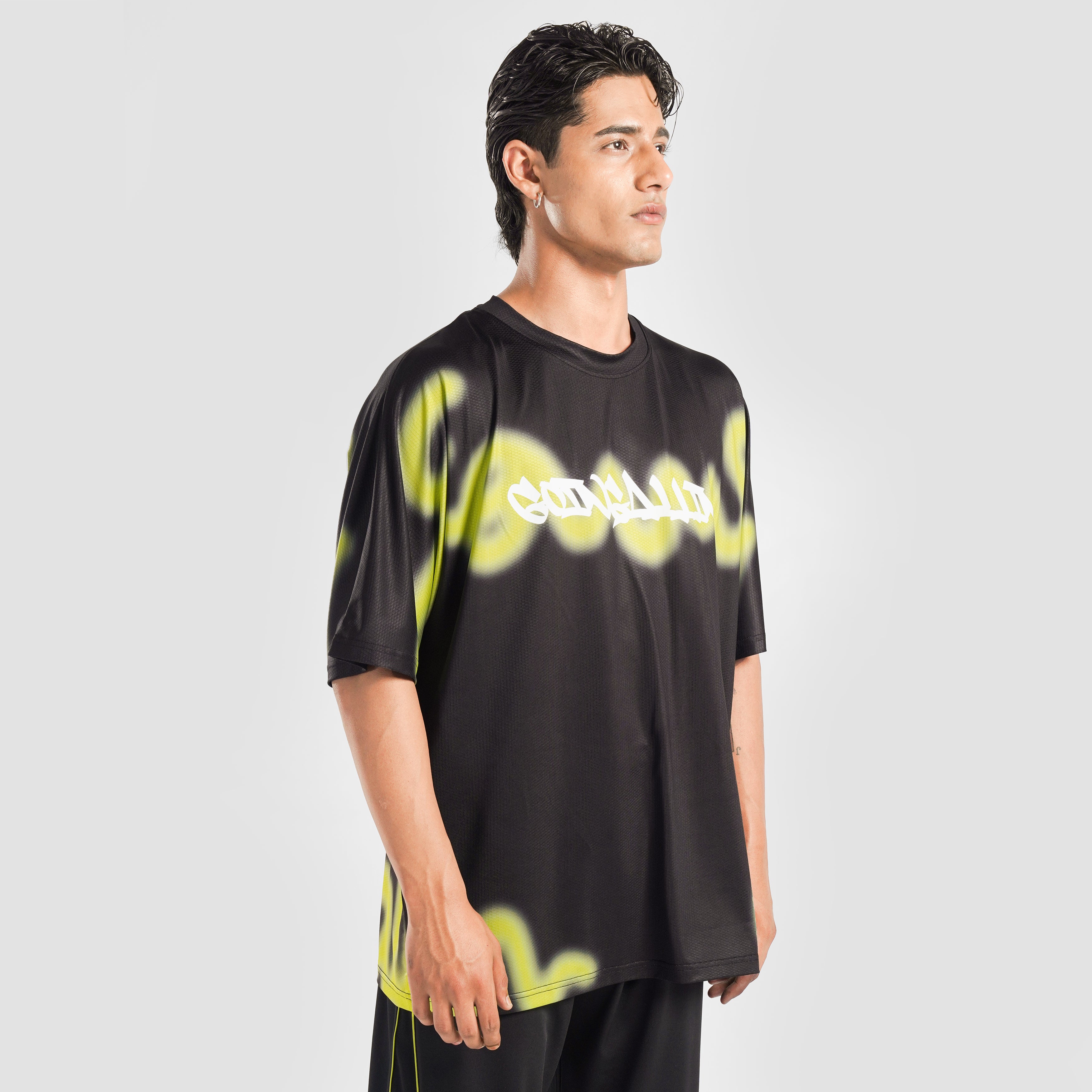 Overspray T-Shirt (Black with Neon Green)
