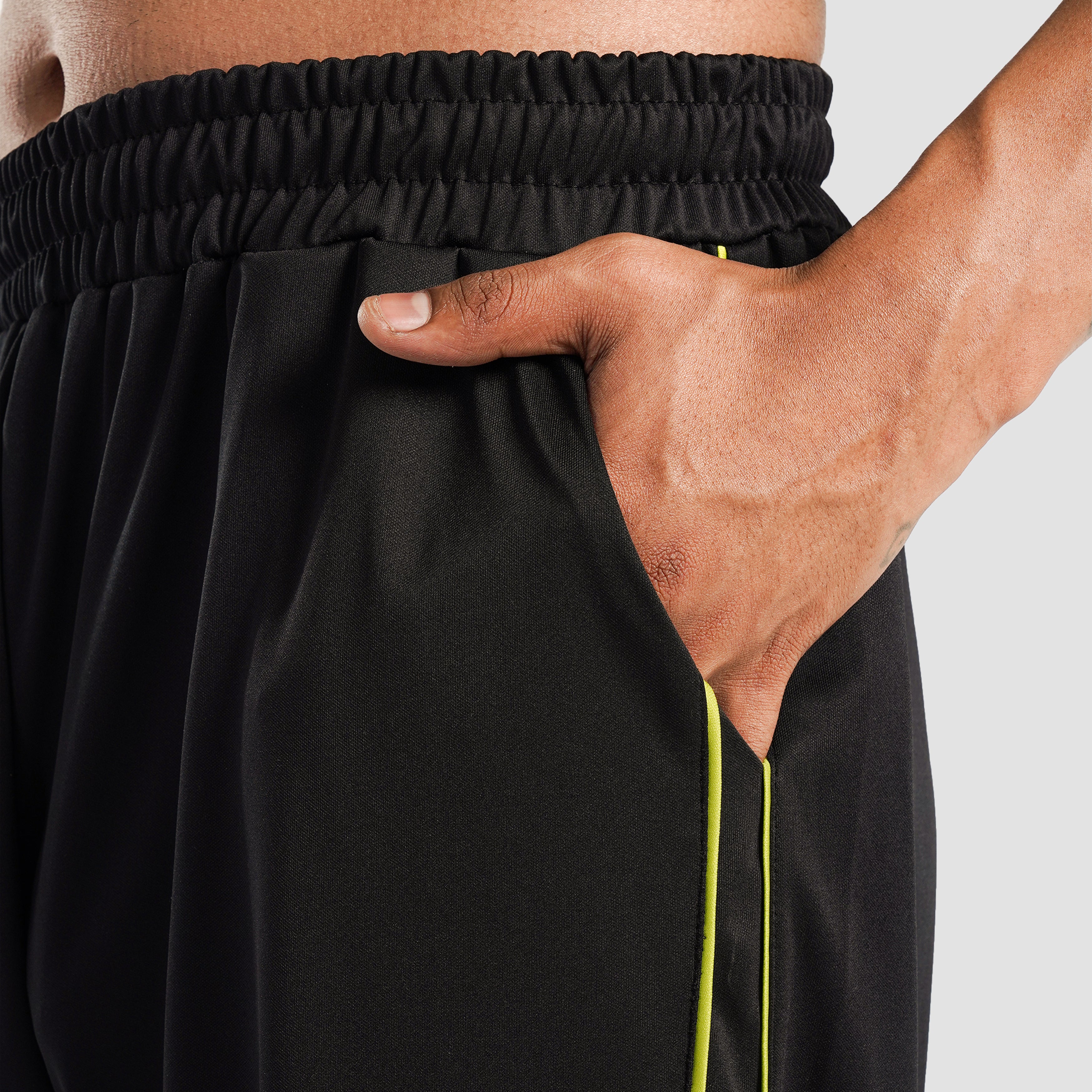 FlowLine Trousers (Black with Neon Green)