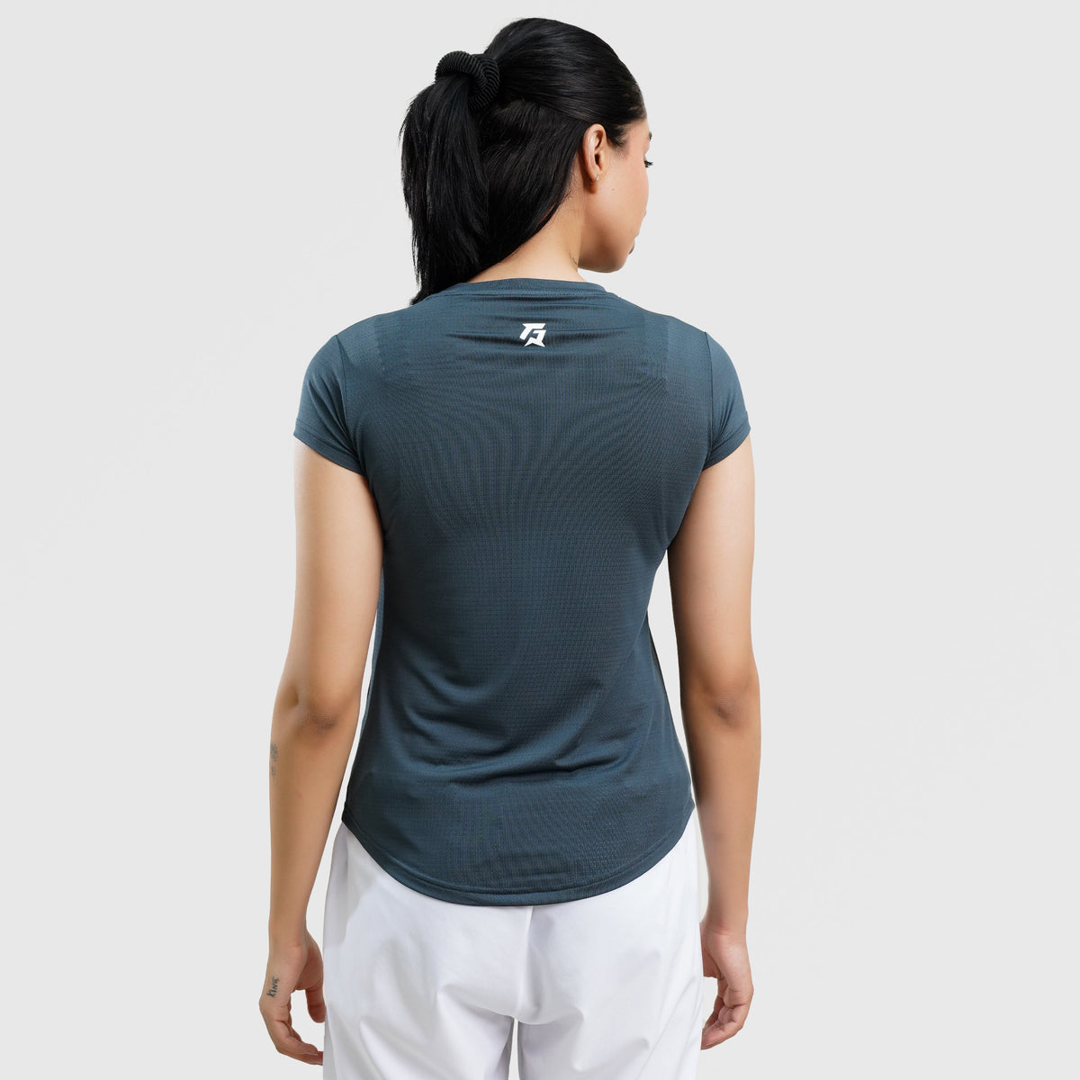 women gym t-shirt sportswear breathable workout tee back view Women T-Shirt GymArmour Pakistan