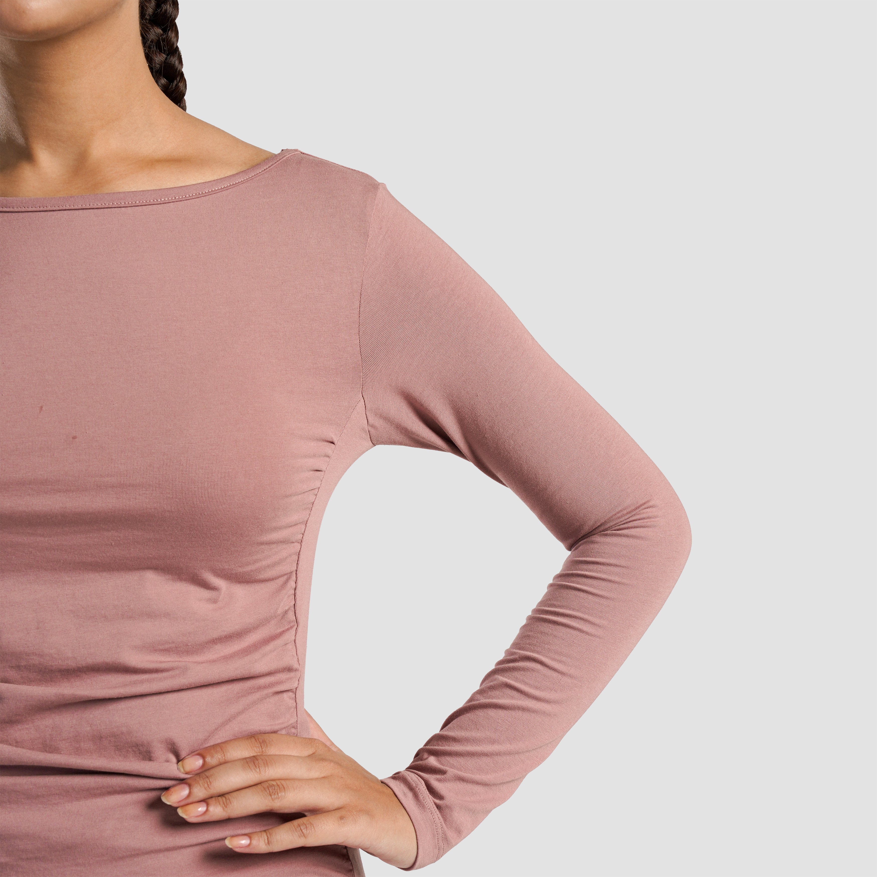 Side Gather Top (Dusty Pink)