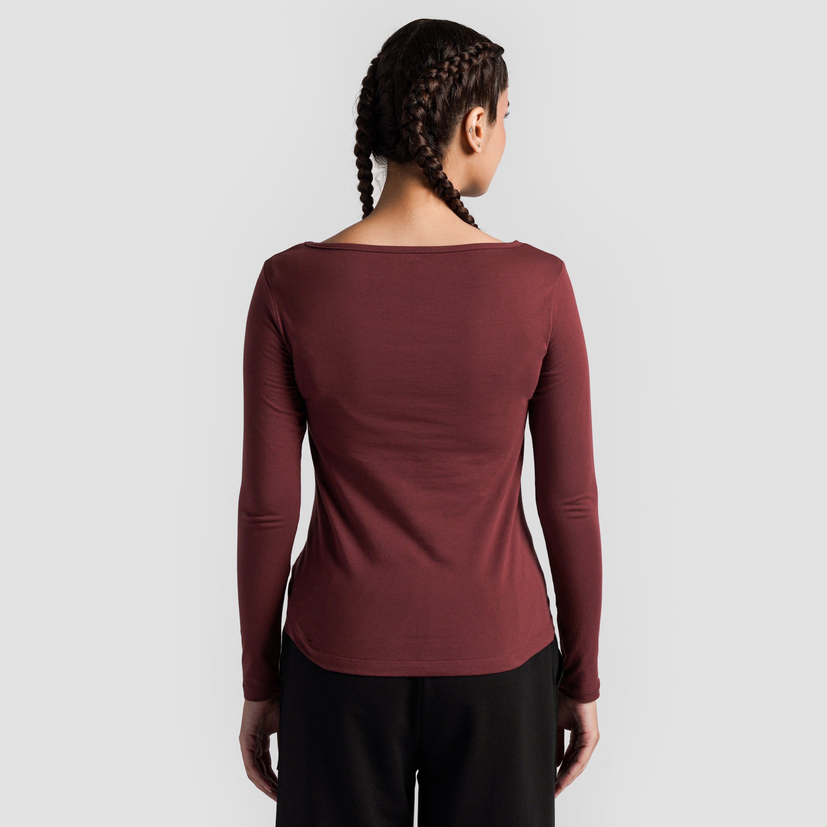 Side Gather Top (Maroon)