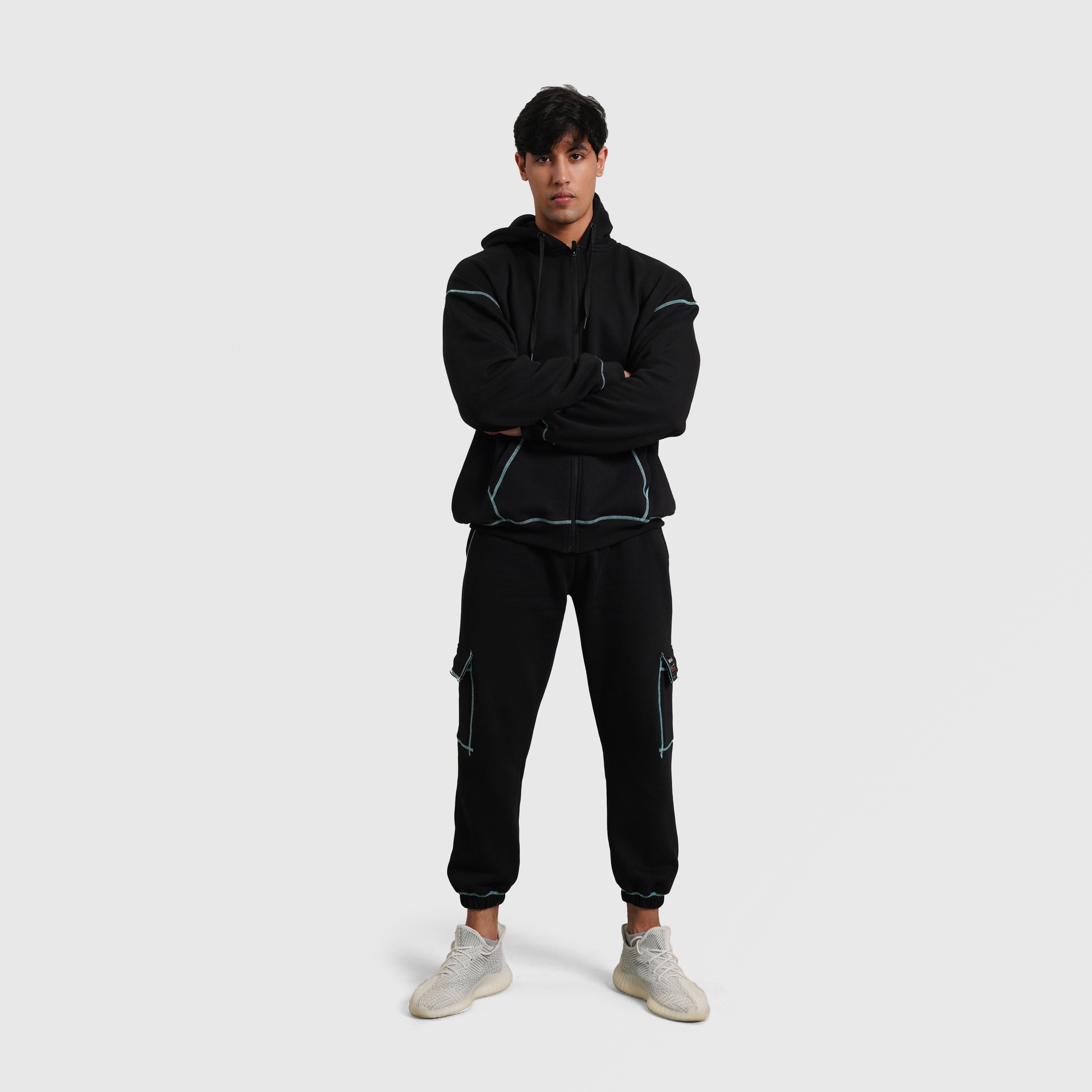 Rew Joggers (Black-Blue)
