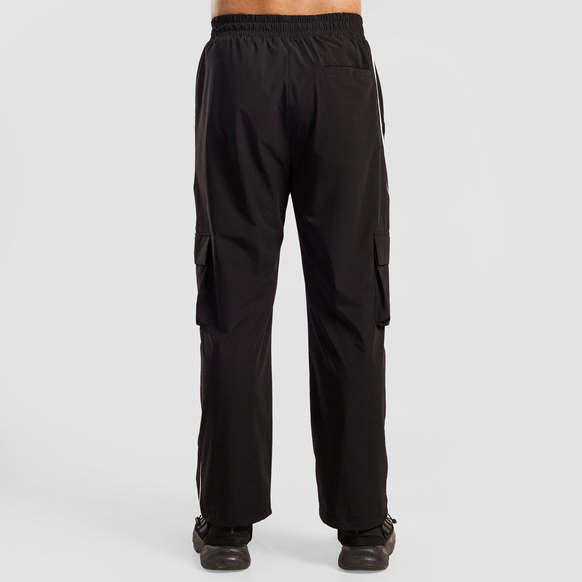 Side angle of Black Flex Pocket Trouser for men