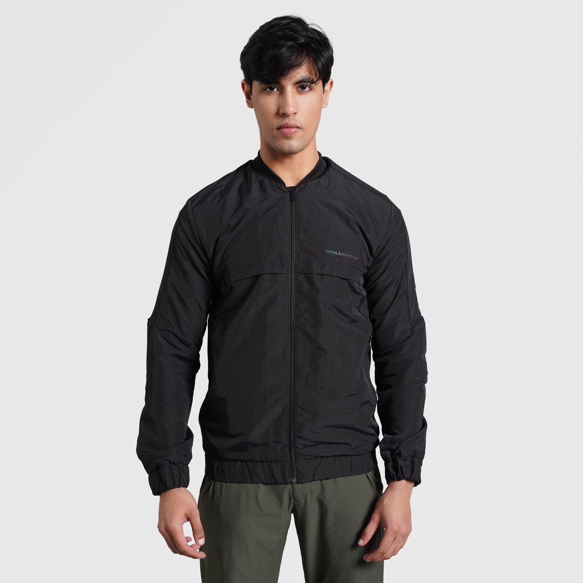 men track top zip gym jacket training outerwear front view Men Track Top GymArmour Pakistan