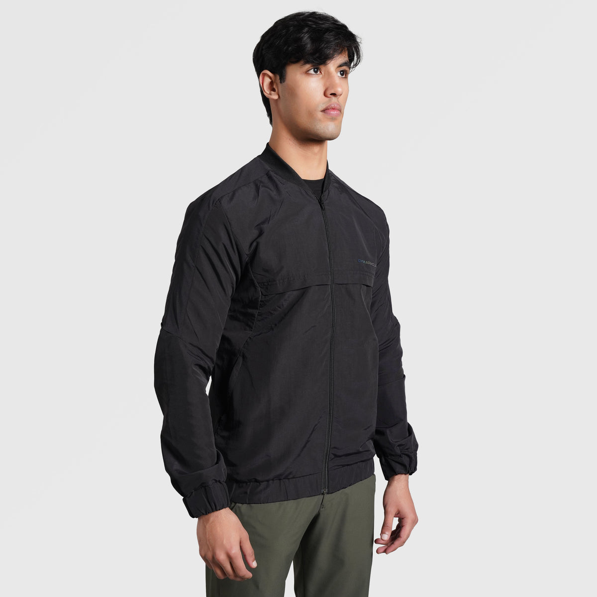 men track top zip gym jacket training outerwear side view Men Track Top Gym Armour Pakistan