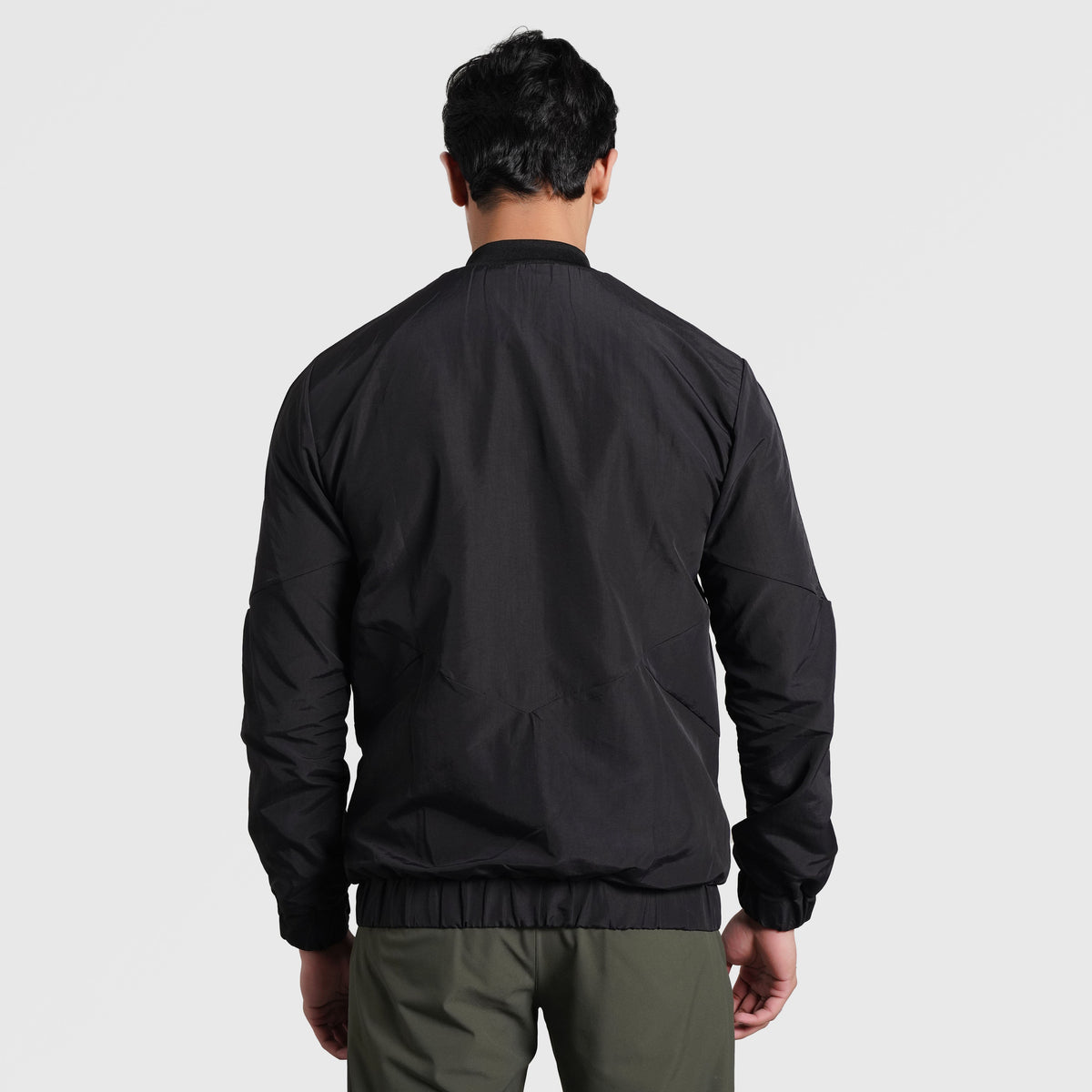 men track top zip gym jacket training outerwear back view Men Track Top Gymarmour Pakistan