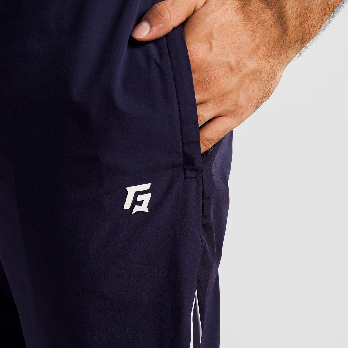 Full-length view of Navy Dual Stripe Trousers 2.0 for men