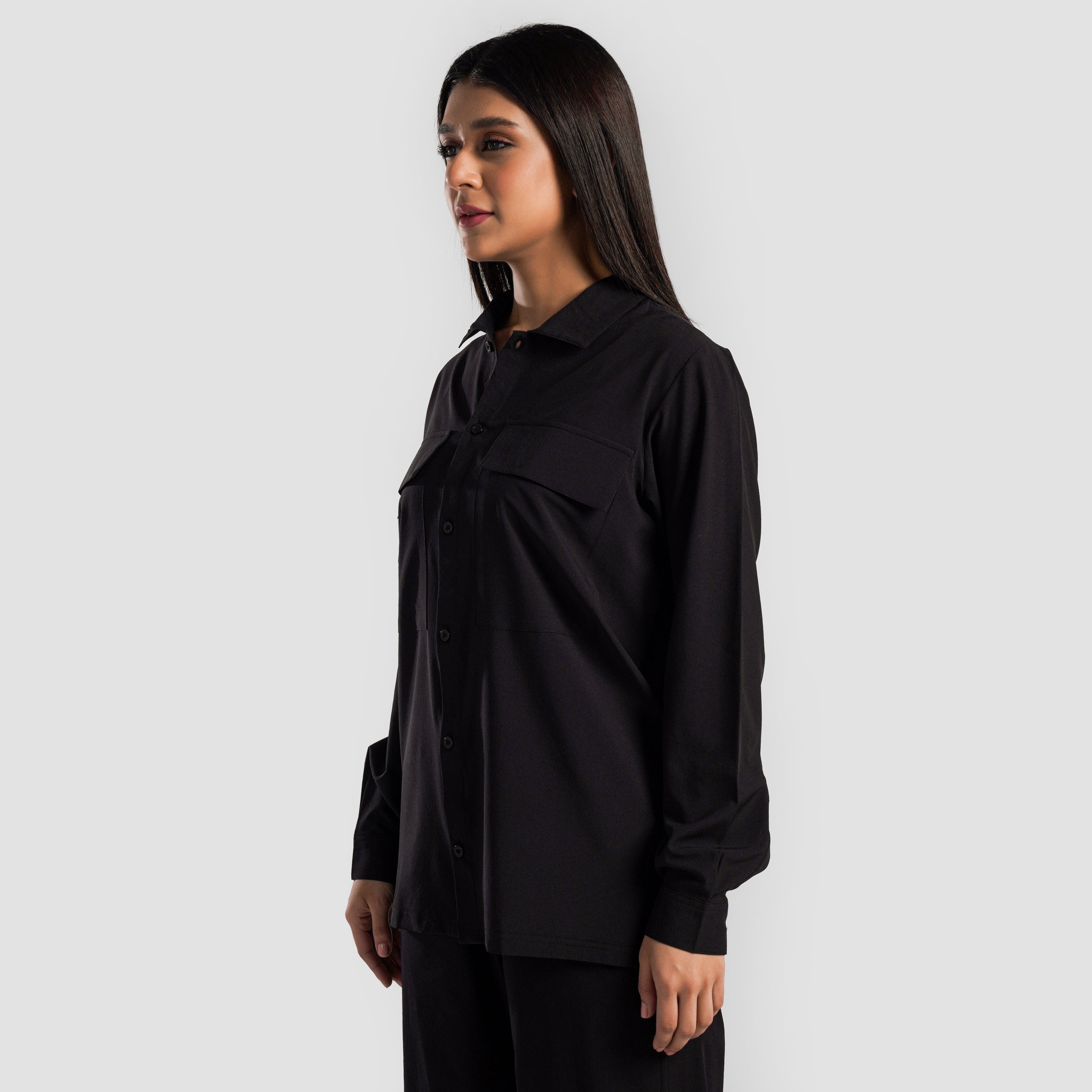 Active Edge Button Down (Black)