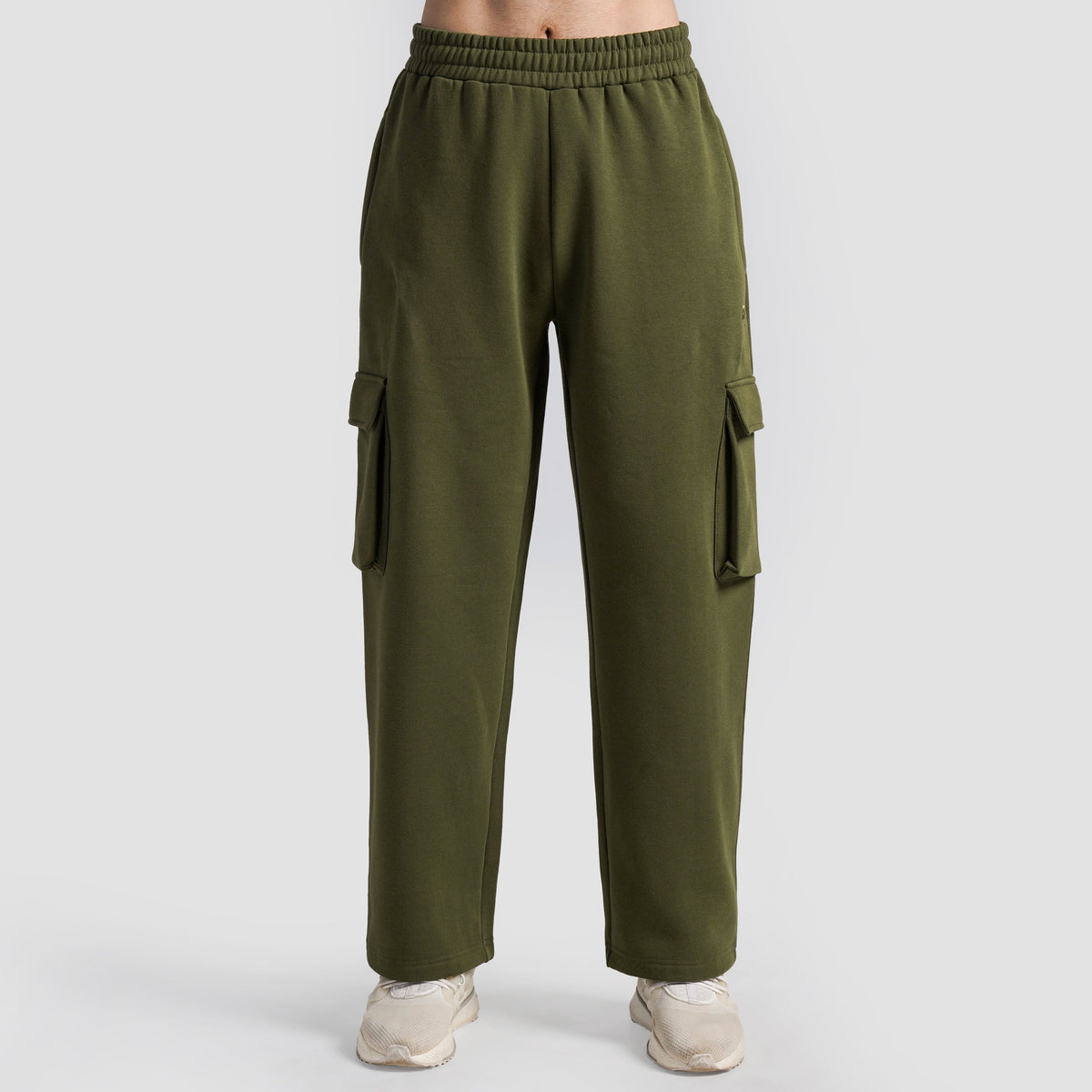 Back view of Olive GAI Cargo Trousers for men